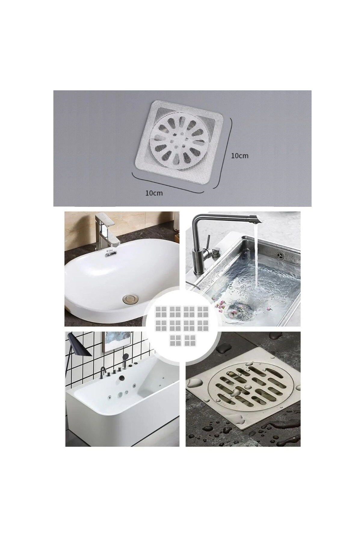 TimeStart 10'lu Banyo ve Mıutfak Lavabo Koku Önleyici ve Haşere Böcek Önleyici Gider Filtresi