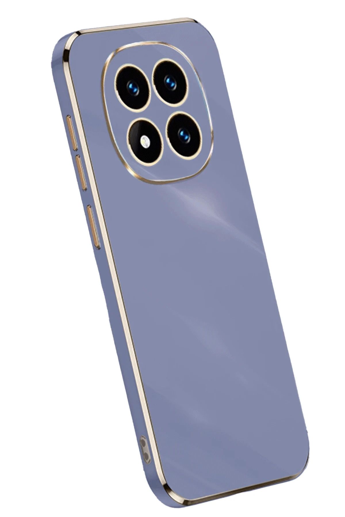Posso Xiaomi Redmi Note 14 Pro Plus Kılıf Kenarları Gold Detaylı Parlak Renkli Silikon Kapak