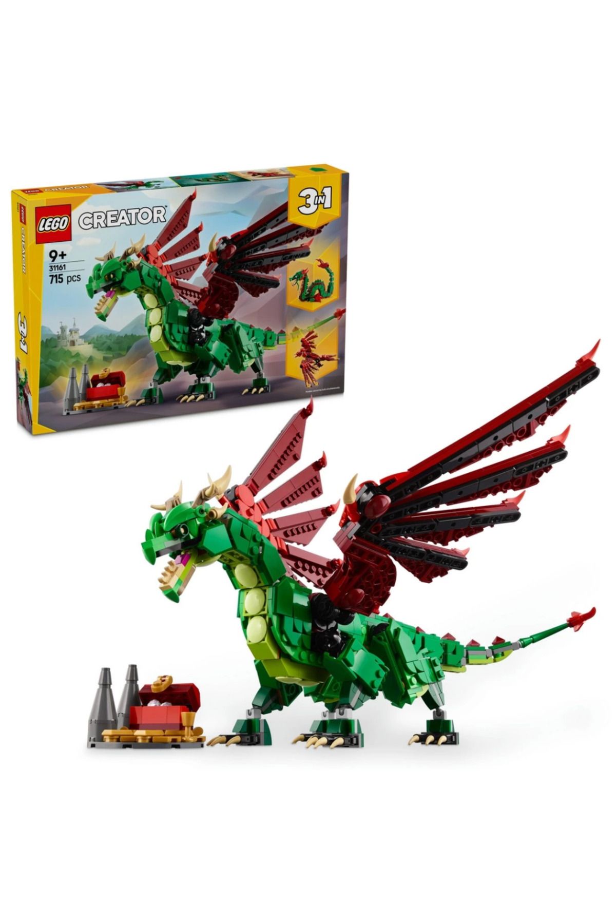 MR RZN STORE LE GO Creator 3'ü 1 Arada Orta Çağ Ejderhası 31161