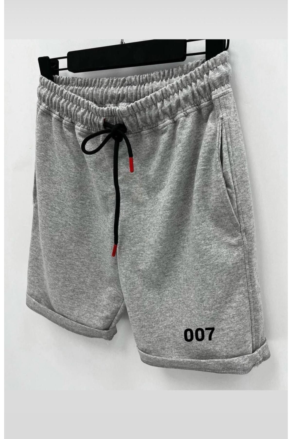 woonkey UNISEX BEL LASTİKLİ GRİ YAZLIK TREND ŞORT
