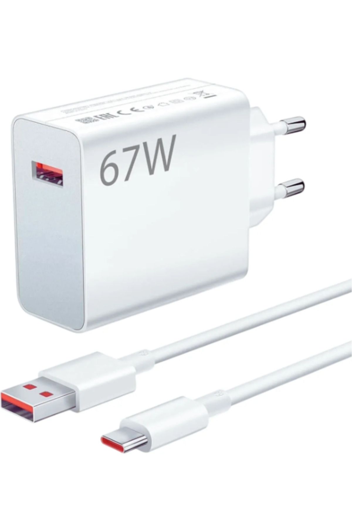 XMART 67W Hızlı Şarj Adaptörü Redmi Note – 10/11/12/13/14 Uyumlu, Süper Güçlü Şarj