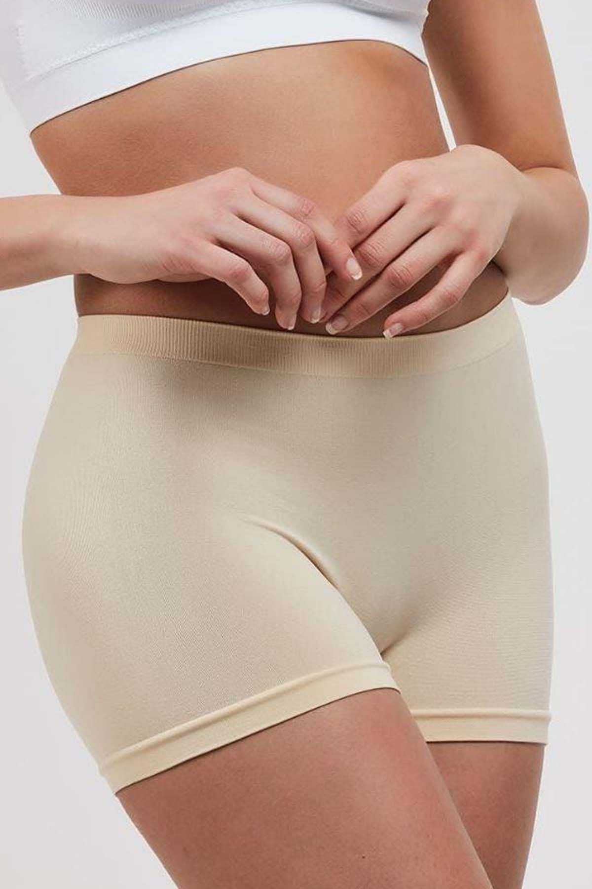 Shop58 Elite Life Dikişsiz Kadın Boxer Ten Şort