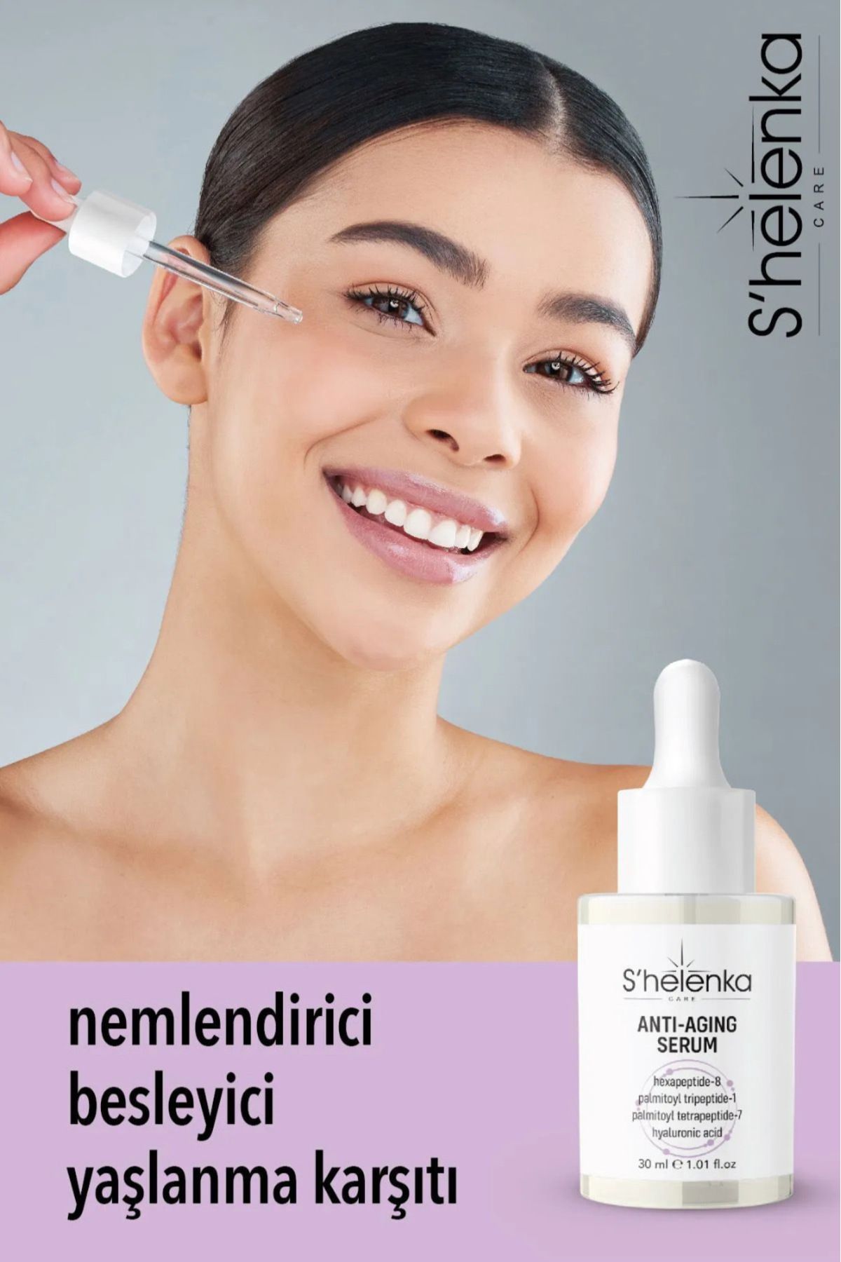 S'helenka Peptitli Kırışıklık Önlemede Yardımcı Yaşlanma Karşıtı Anti-aging Yüz Serumu