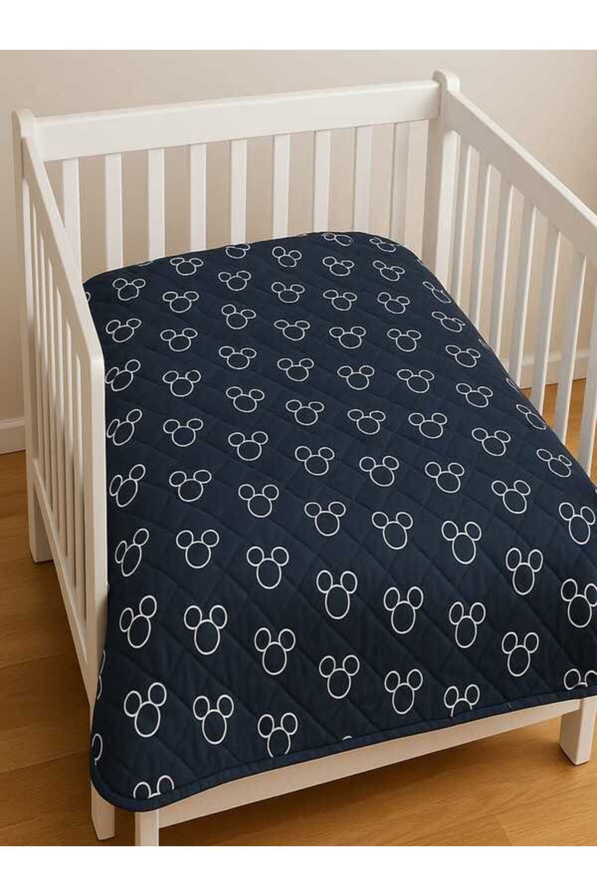 KAYGIN HOME Mickey Mouse Kapitoneli Bebek Battaniyesi