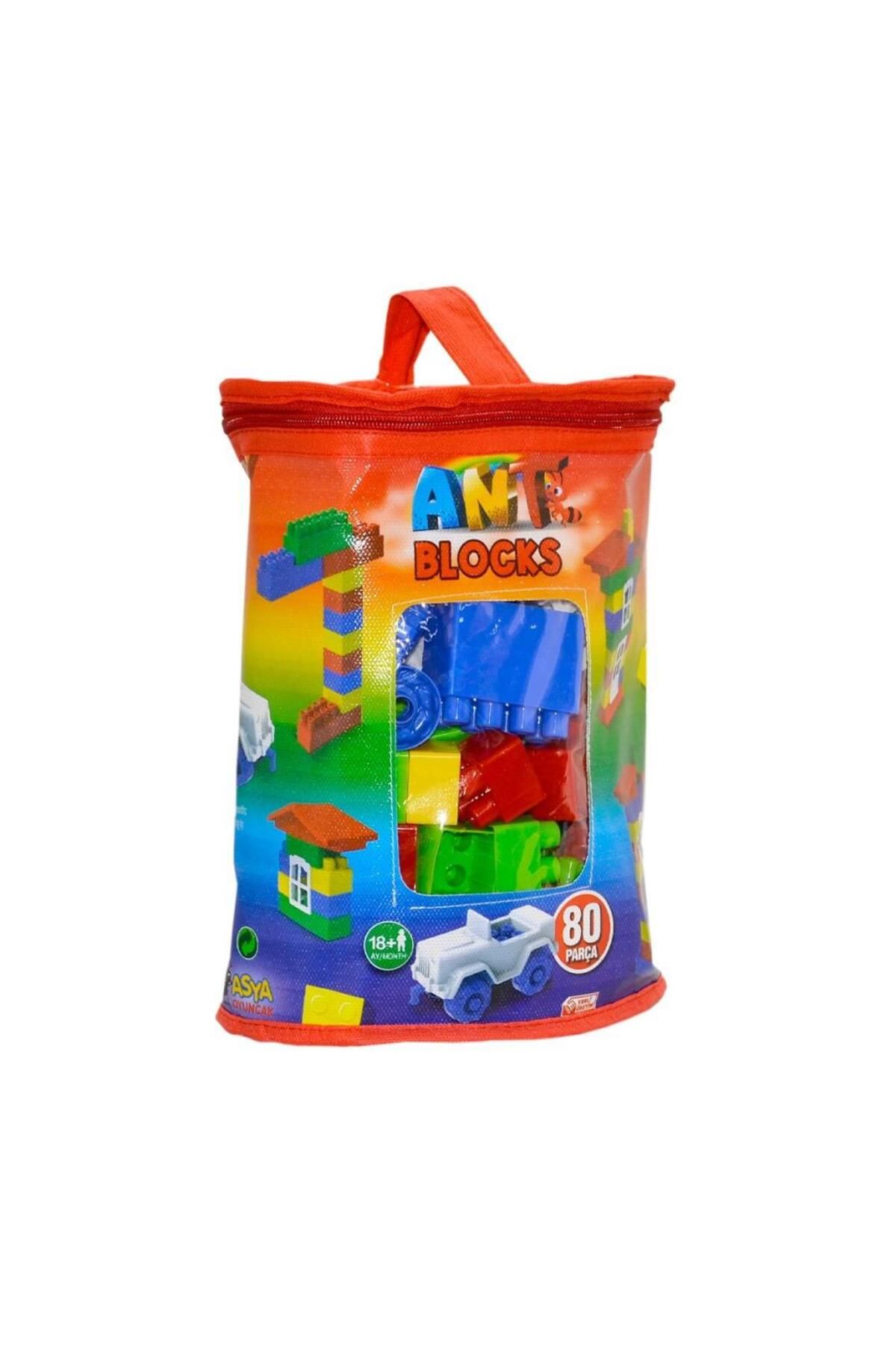 NEZADE STORE Ant Blocks 80 Parça Çantalı Blok Seti