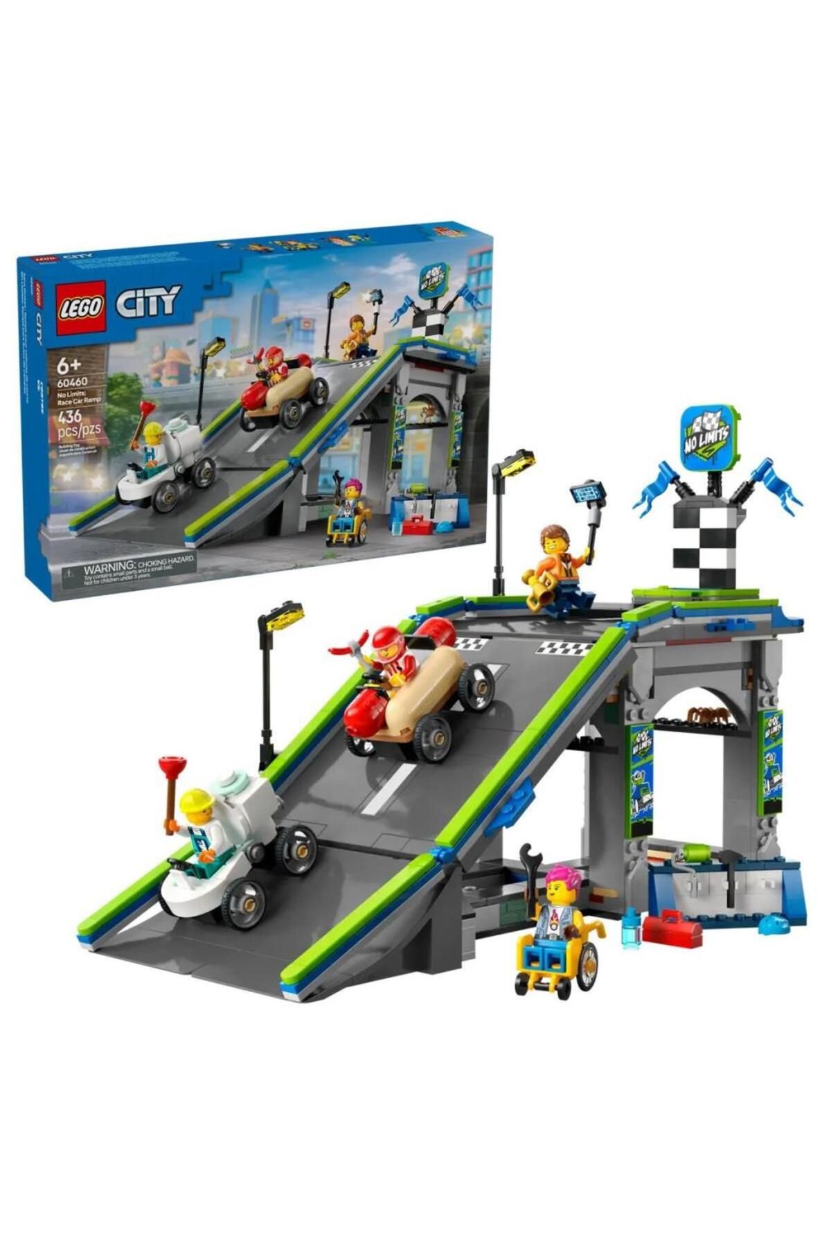 MR RZN STORE 60460 LE GO City Senin Kuralların: Yarış Arabası Rampa Parçası 436 parça +6 yaş