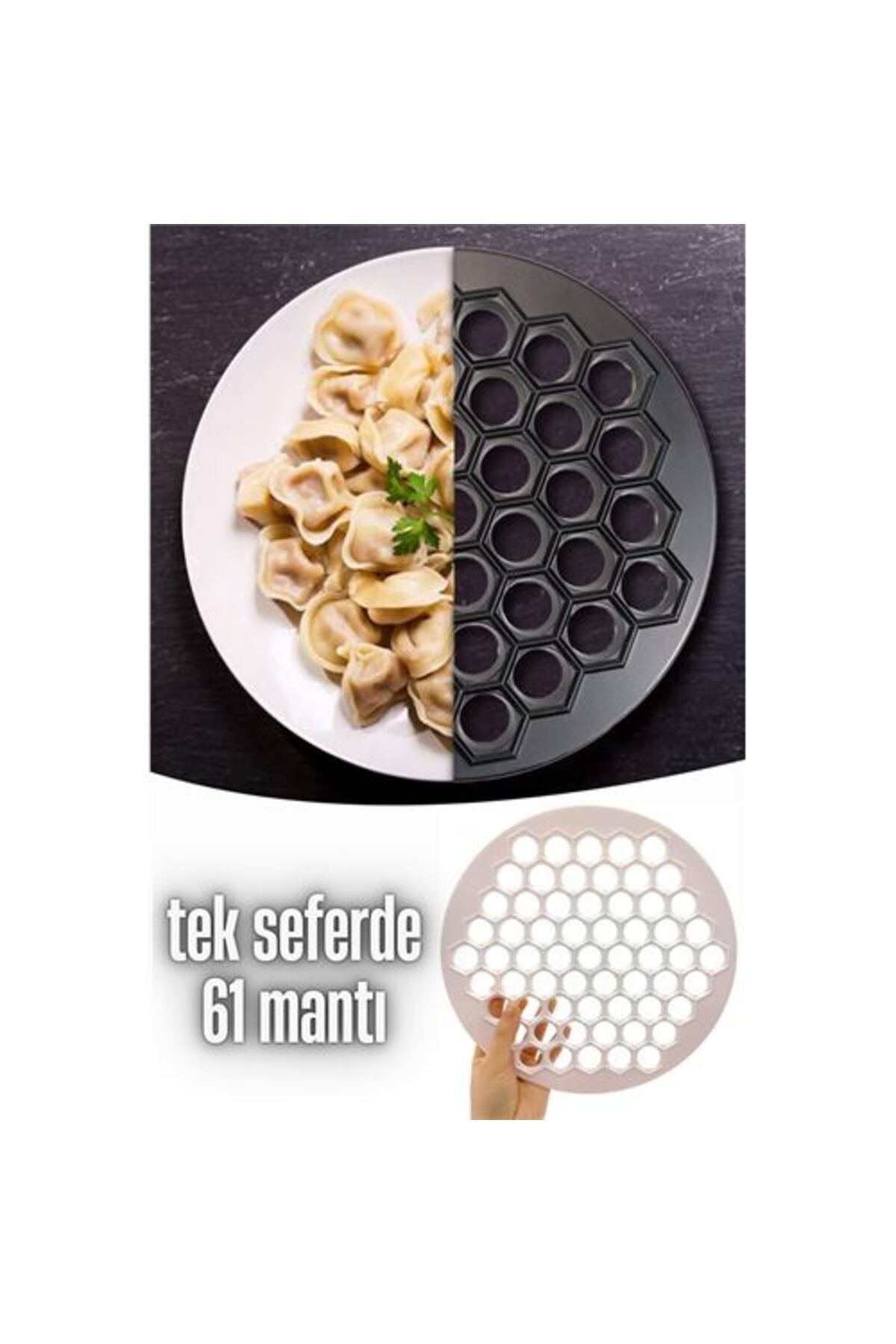 MR RZN STORE Mantı Kalıbı Tek Seferde 61 Mantı Lallula Design