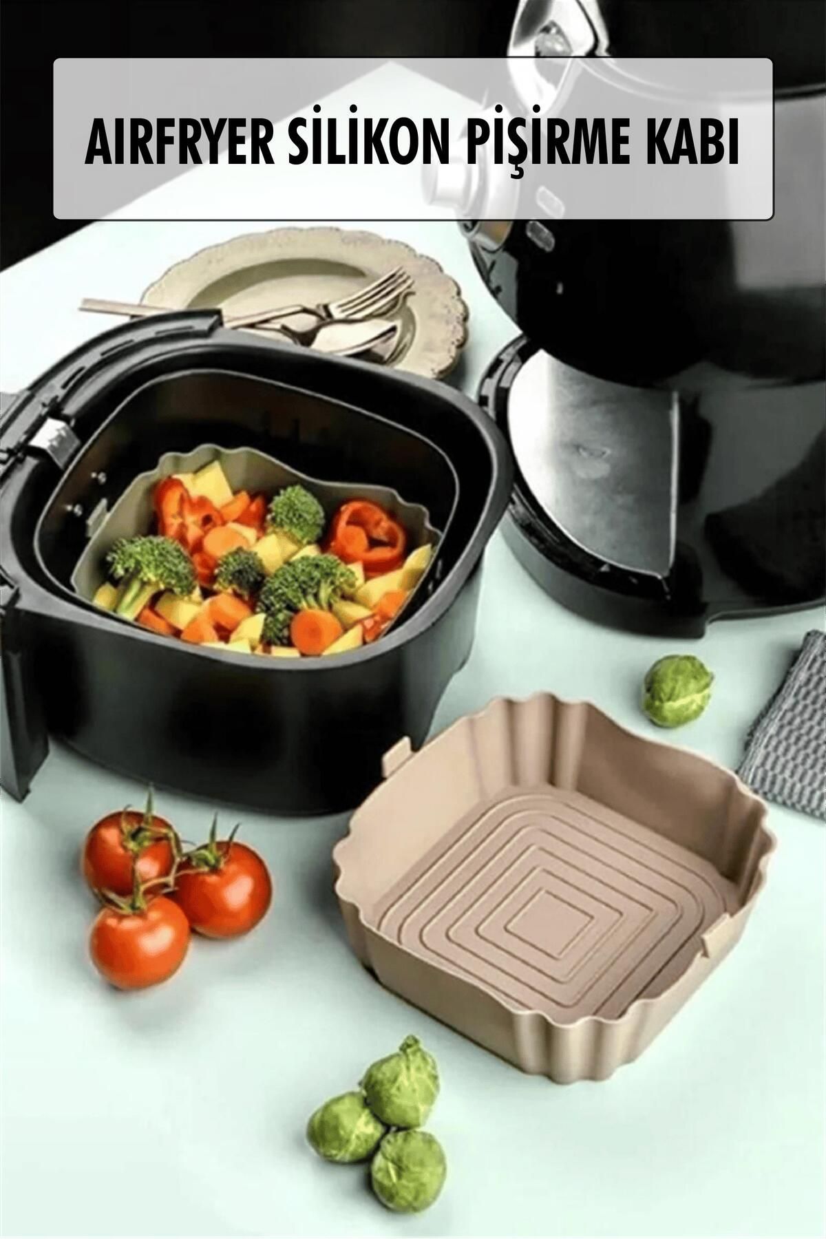 Shop58 Bütün Airfryer'lere Uyumlu Vizon Silikon Pişirme Kabı