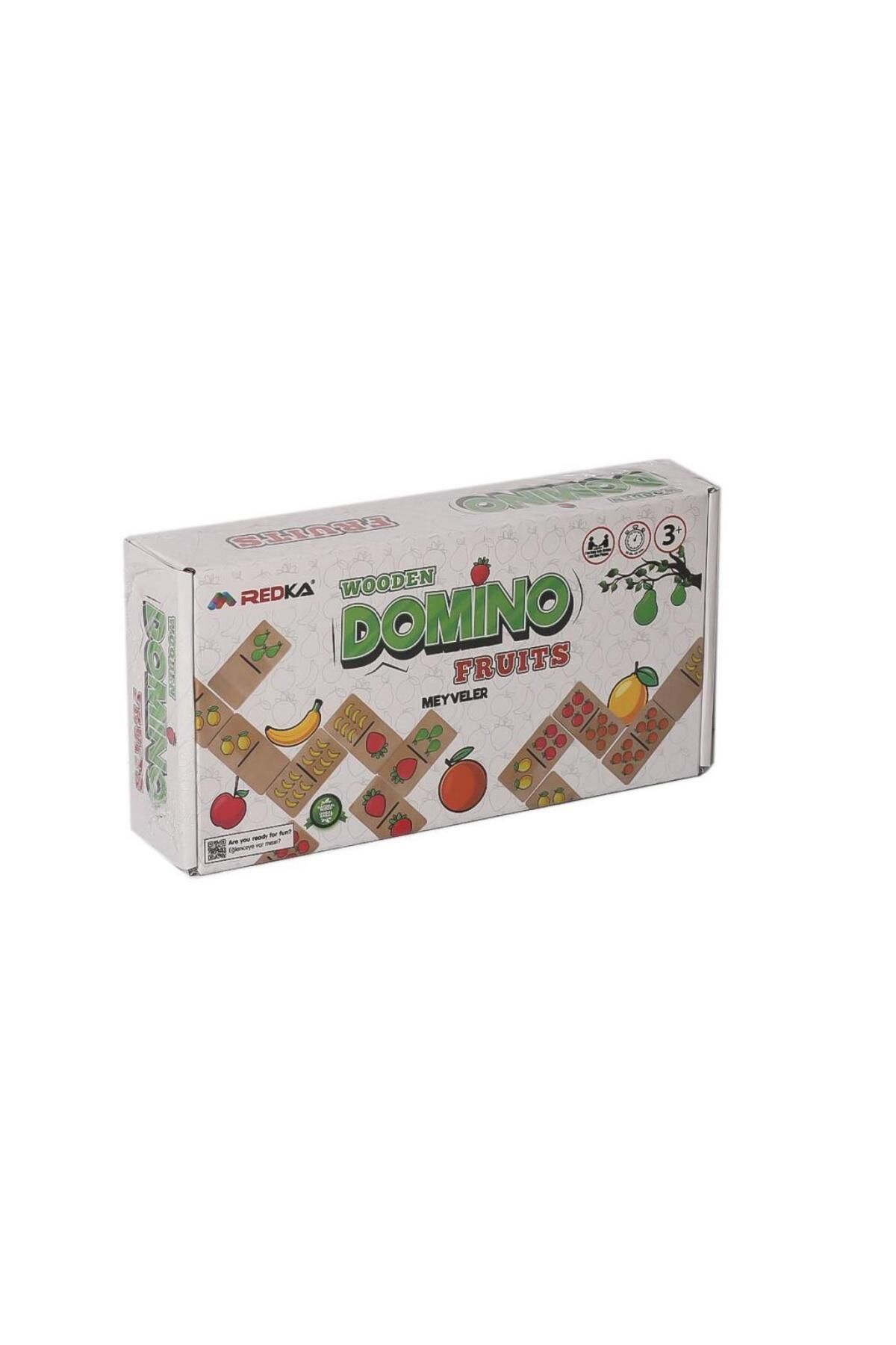 MR RZN STORE NessiWorld RD5650 Red ka Ahşap Domino Fruits