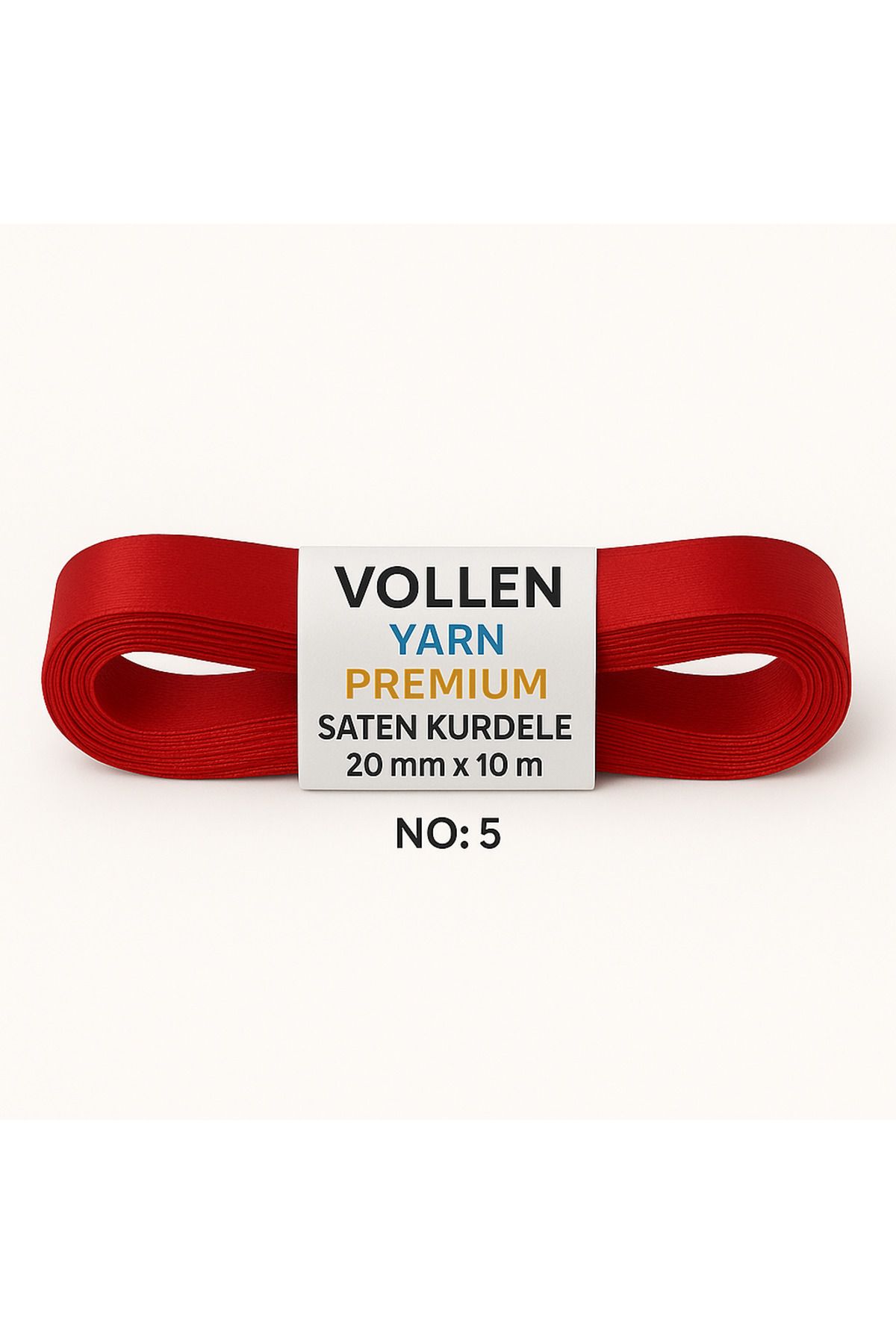 vollen yarn No:5 20 mm 10 mt Saten Kurdele
