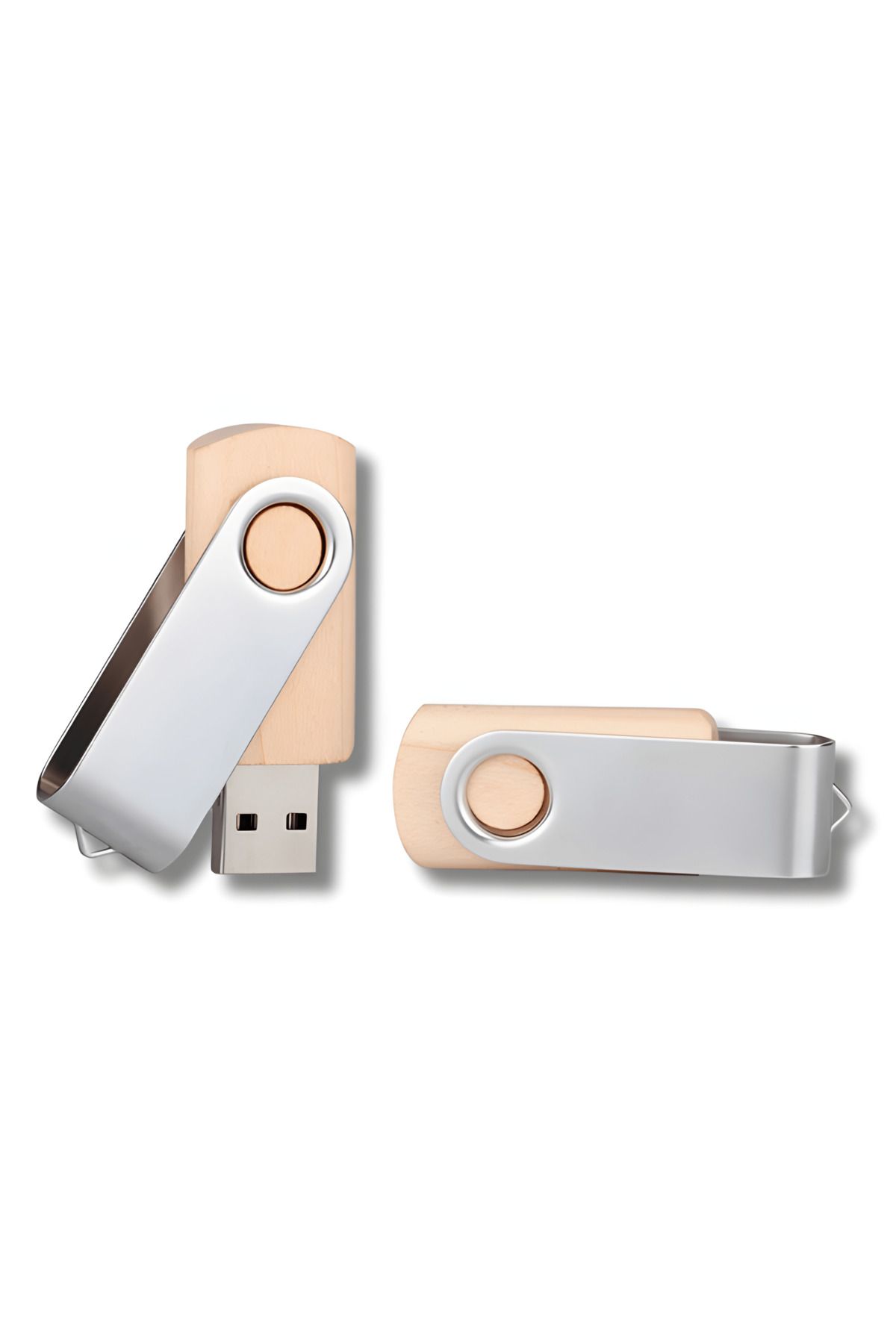 TermaCraft Ahşap Döner Kapaklı USB Bellek - 64 GB