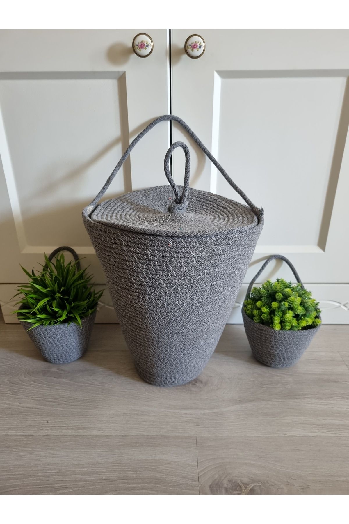 ÖRGÜM Poşetlik 2'Li Mini Sepet Düzenleyici Set