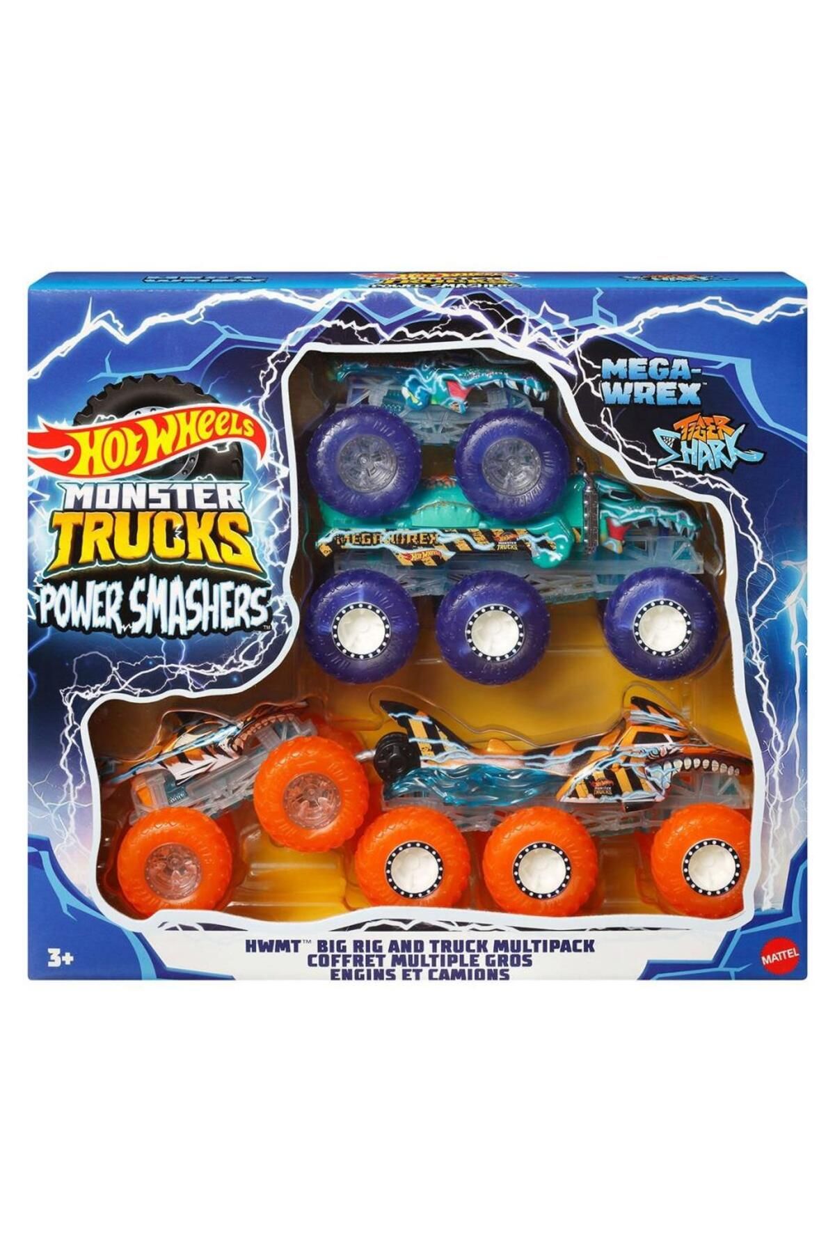 MR RZN STORE HYJ29 Hot Wheels Monster Trucks Power Smas hers Çoklu Paket