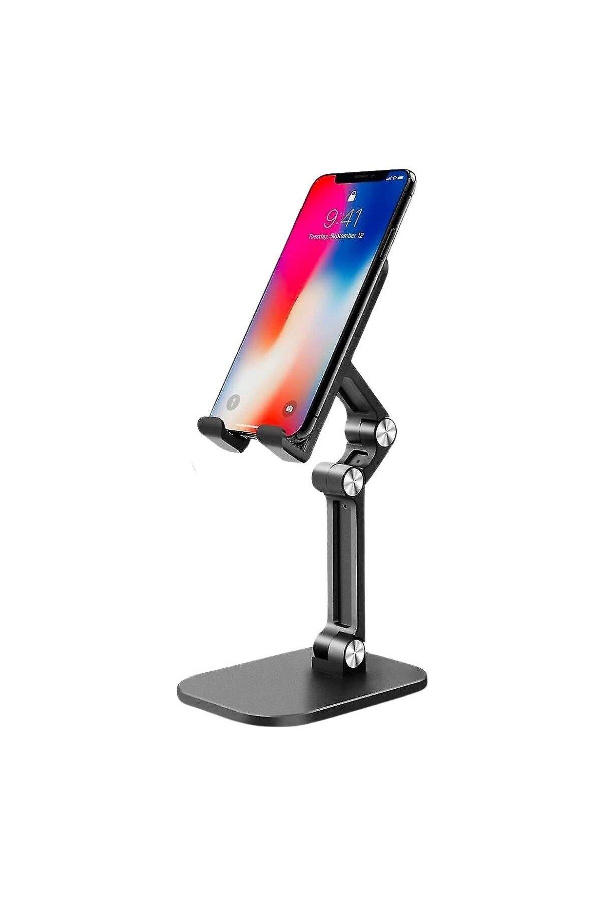 TimeStart Plastik Ayarlanabilir Kaydırmaz Taban Telefon Tablet Standı