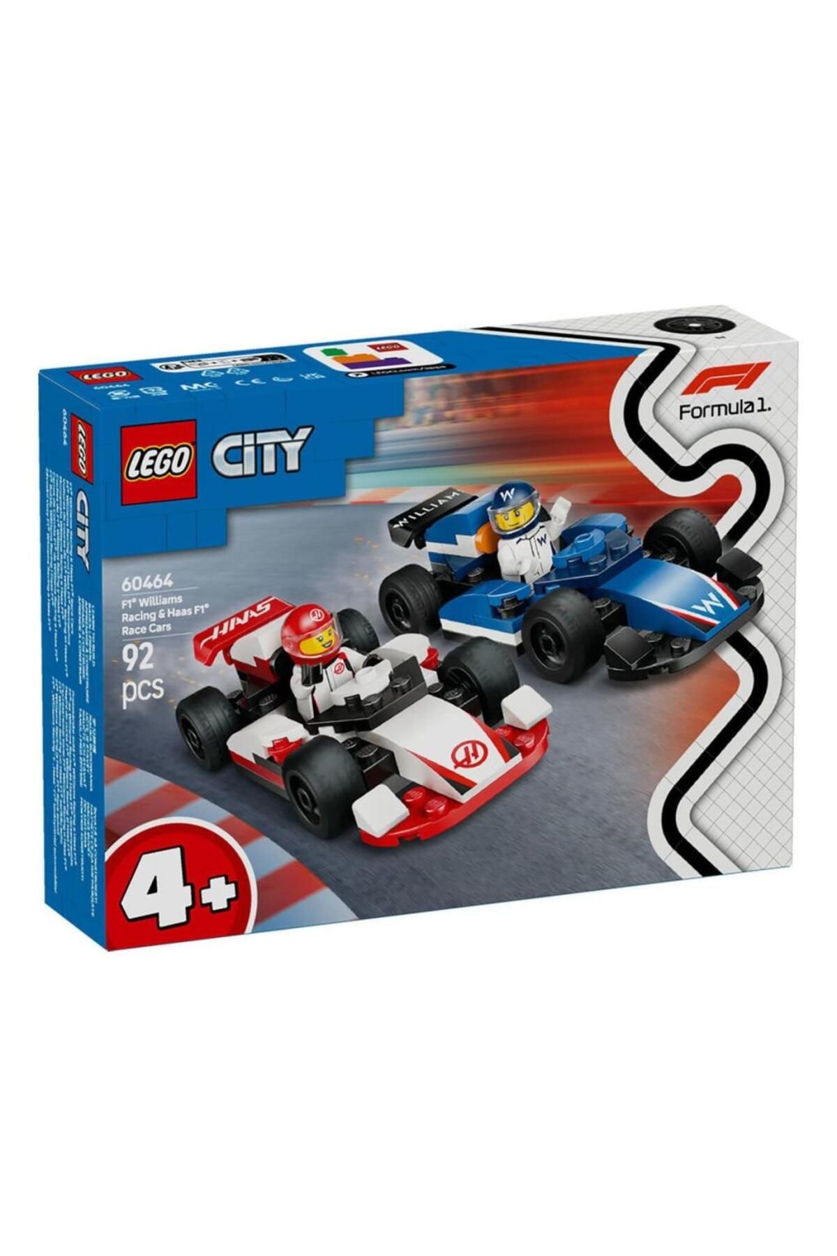 MR RZN STORE 60464 LE GO City F1 Williams Racing ve Haas F1 Yarış Arabaları 92 parça +4 yaş