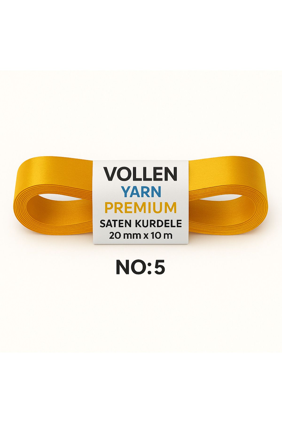 vollen yarn No:5 20 mm 10 mt Saten Kurdele