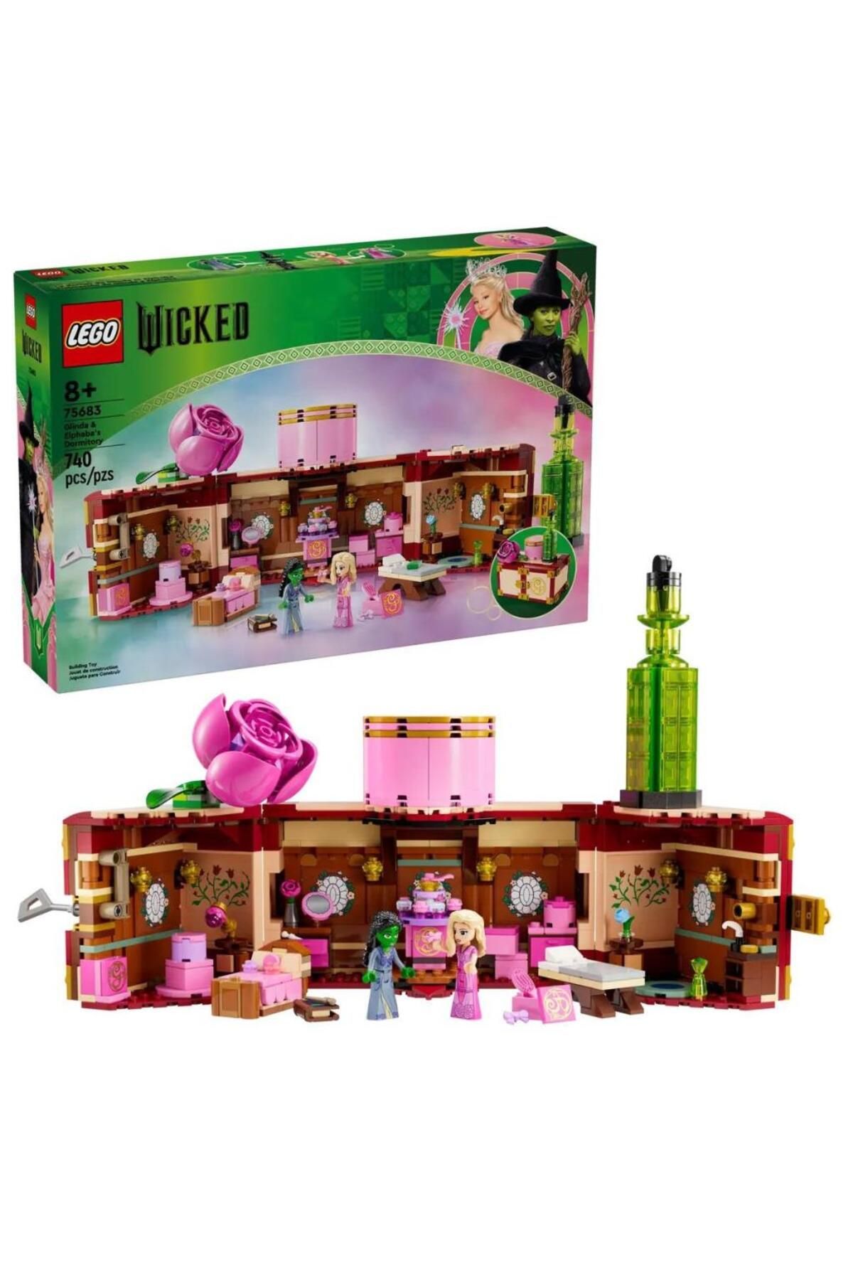 MR RZN STORE 75683 LE GO Wicked - Elphaba ve Glindanın Yurdu 740 parça +8 yaş