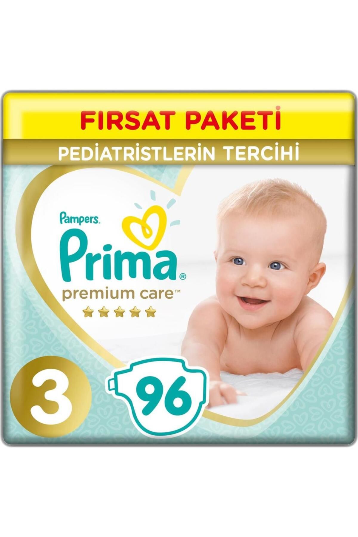 Toptan Bulurum Premium Care Bebek Bezi Fırsat Paketi 3 Beden 96 Adet