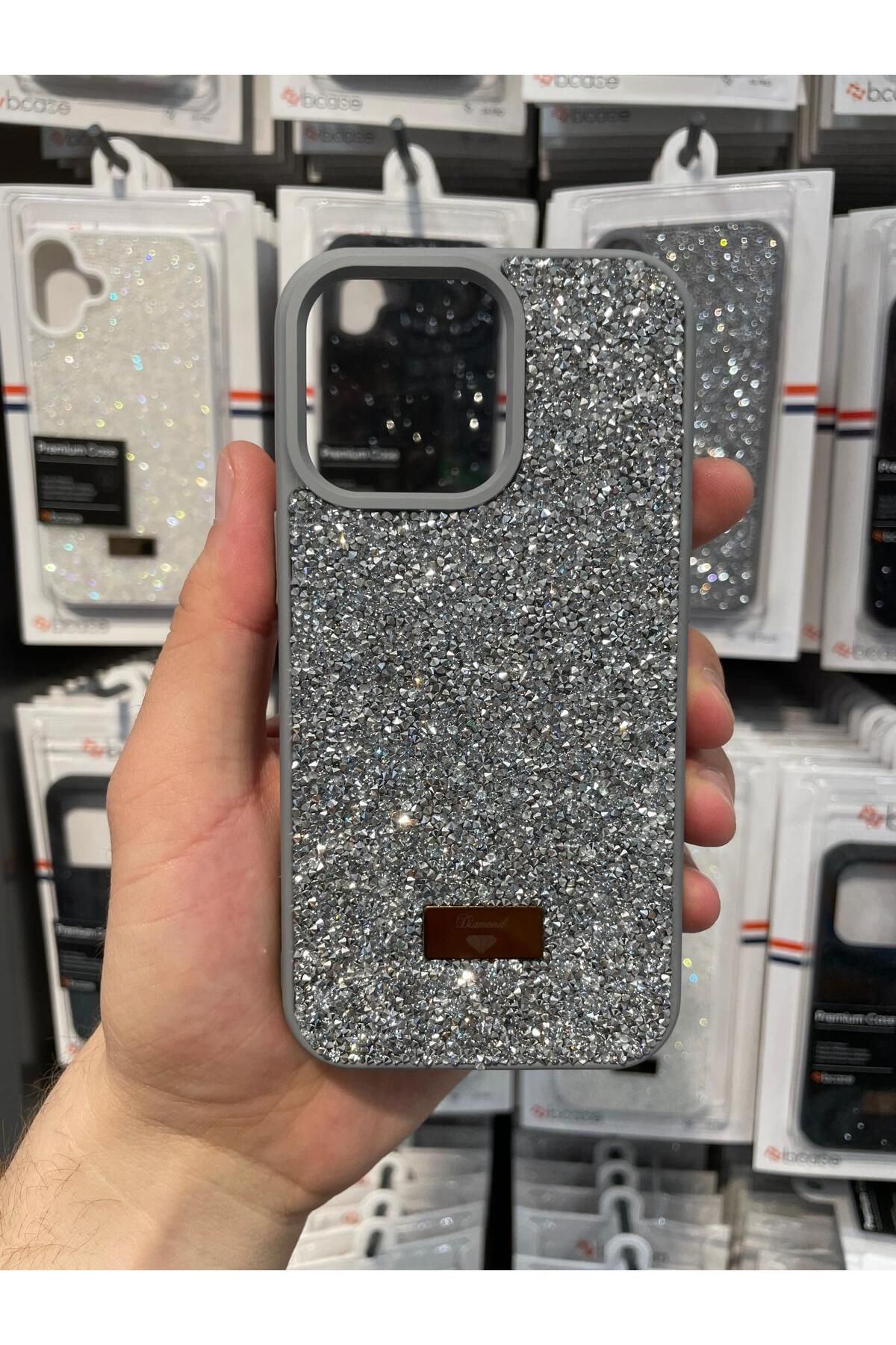 NEXE İPHONE 13 PRO KILIF PIRLANTA TAŞLI DİAMOND PARLAK LÜX ÖZEL KAPAK