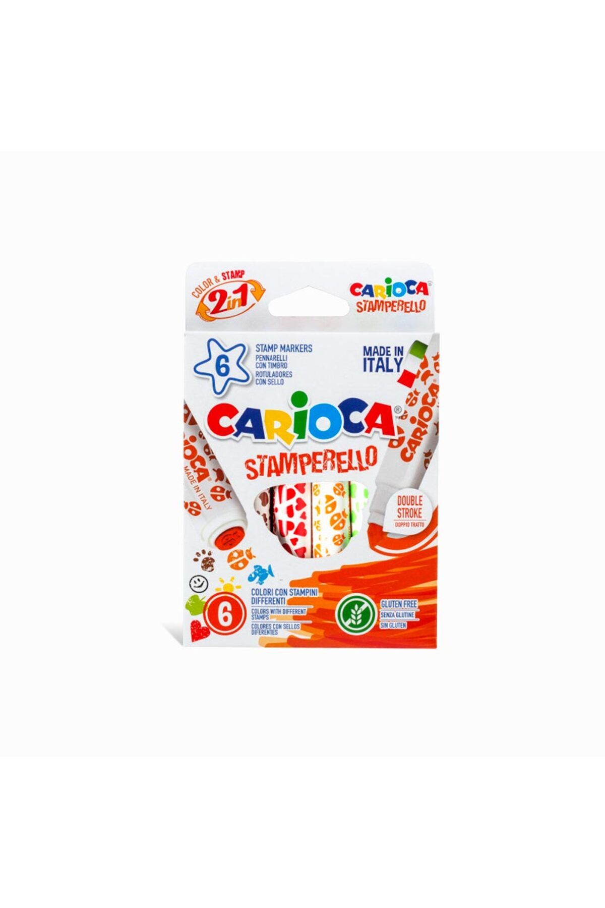 MR RZN STORE Carioca Stamperello Yıkanabilir Keçeli Boya Kalemi 6'Lı