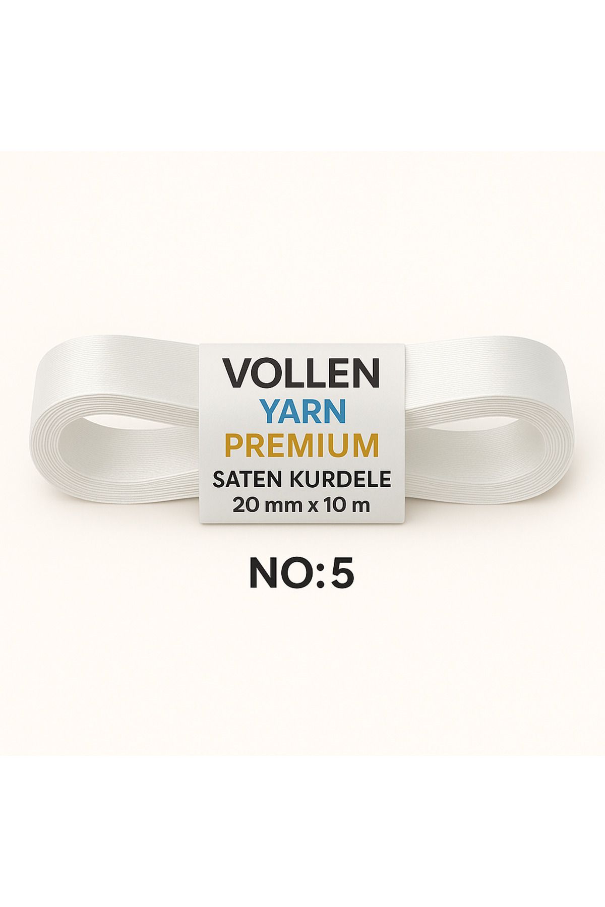 vollen yarn No:5 20 mm 10 mt Saten Kurdele