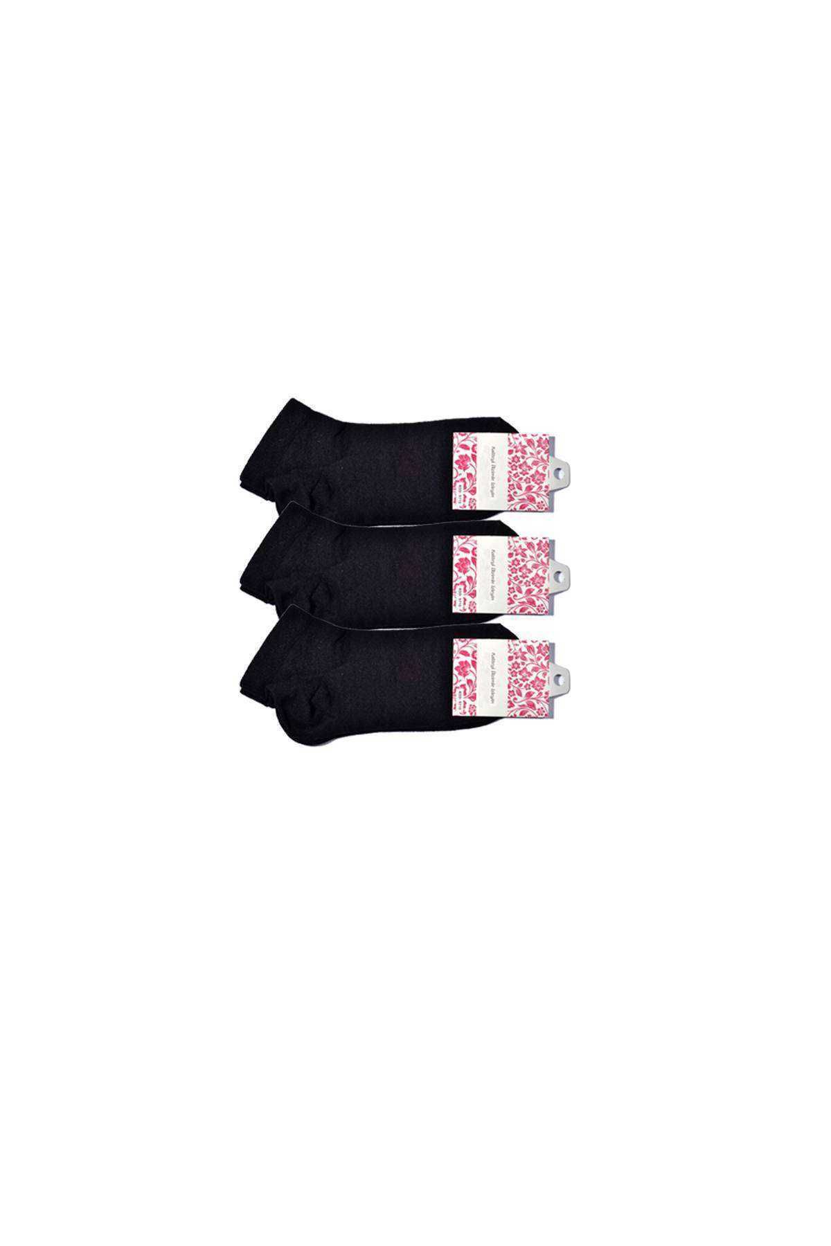 Shop58 Siyah Kadın Bilek Çorap 3 çift
