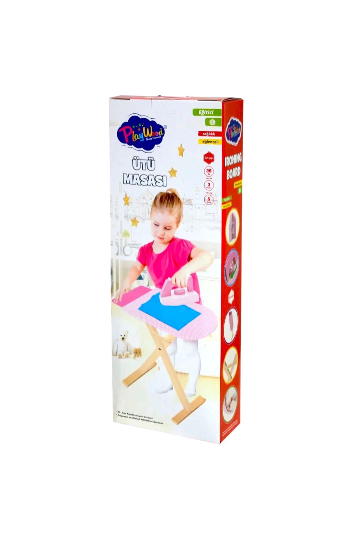 NEZADE STORE Playwood Ahşap Ütü Masası Seti