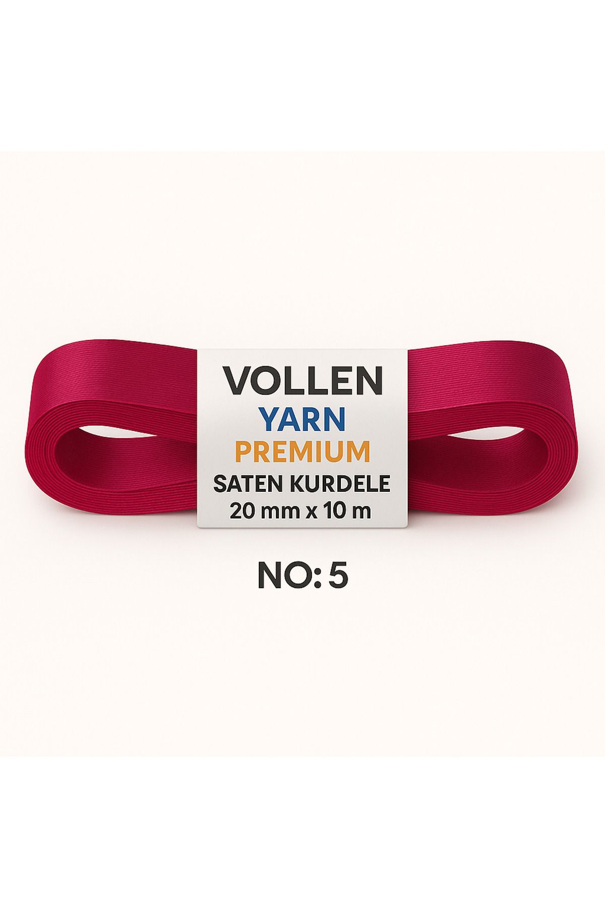 vollen yarn No:5 20 mm 10 mt Saten Kurdele