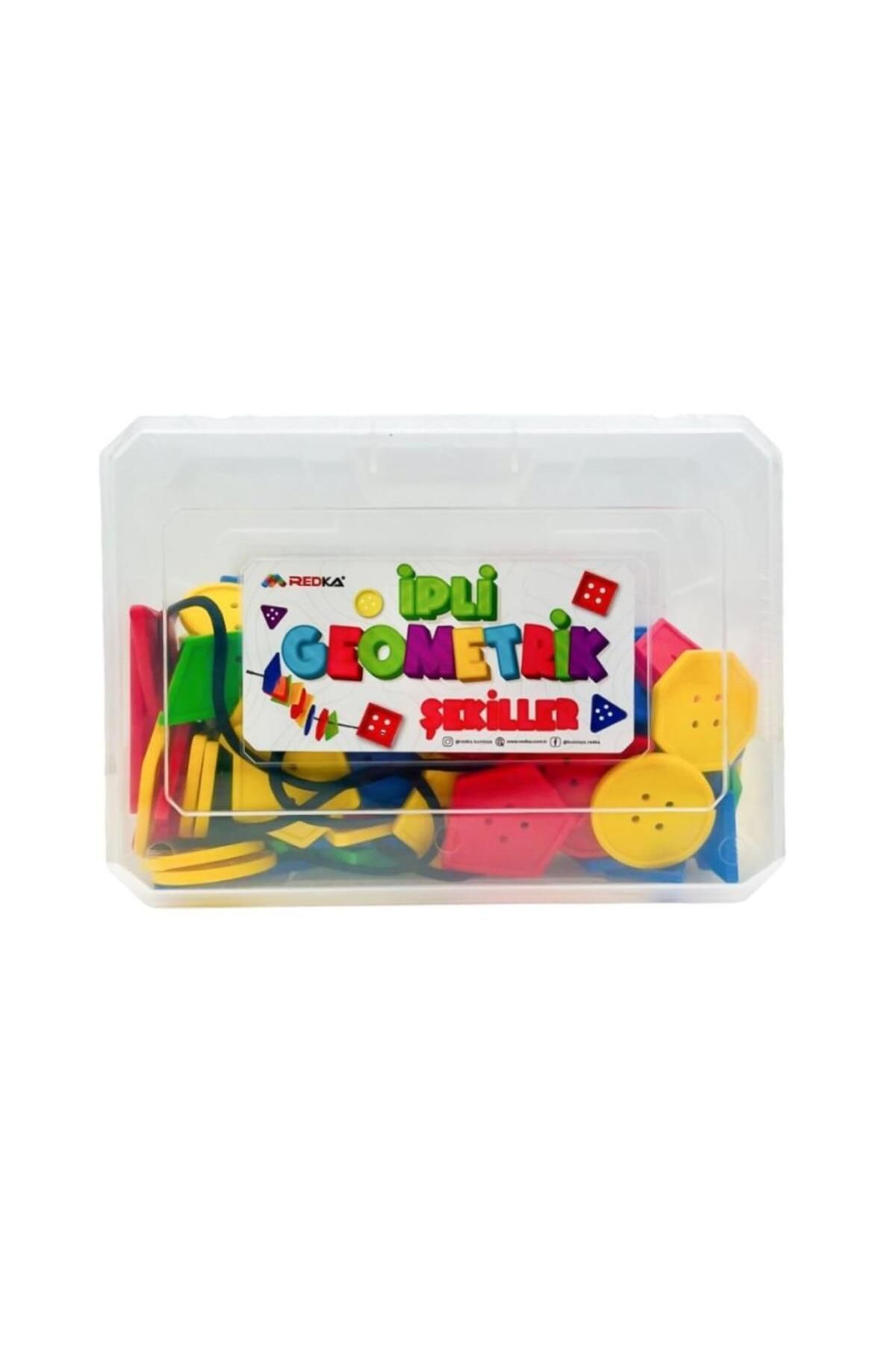 MR RZN STORE 5662 Red ka İpli Geometrik Şekiller