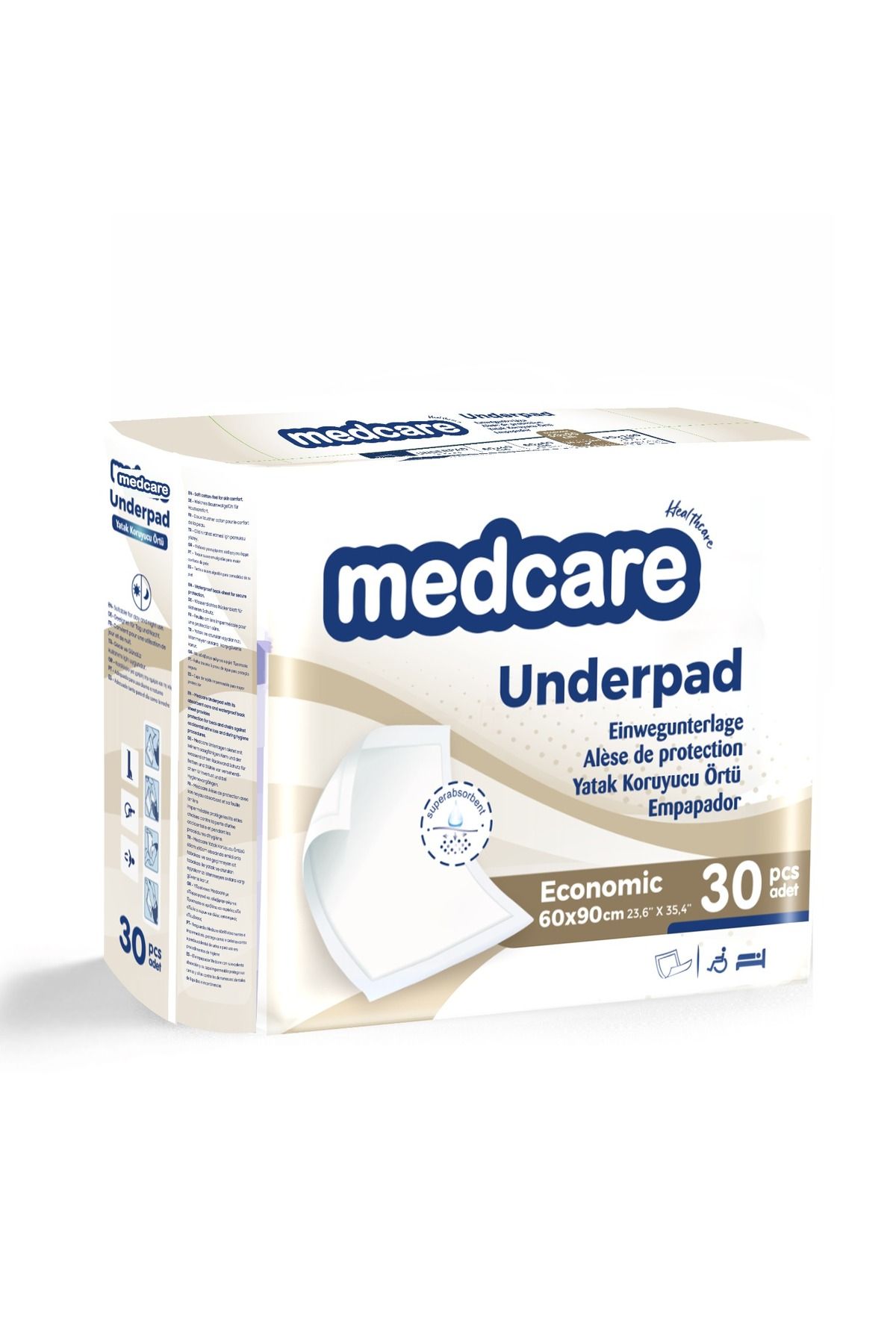 MEDCARE 60X90 HASTA ALTI BEZİ YATAK KORUYUCU 30'LU PAKET