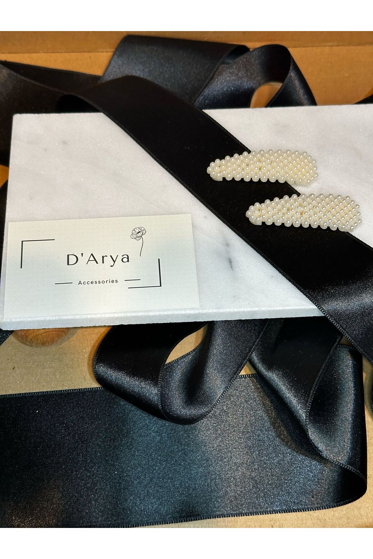 Darya DD222 2 li İnci Oval Klips Toka