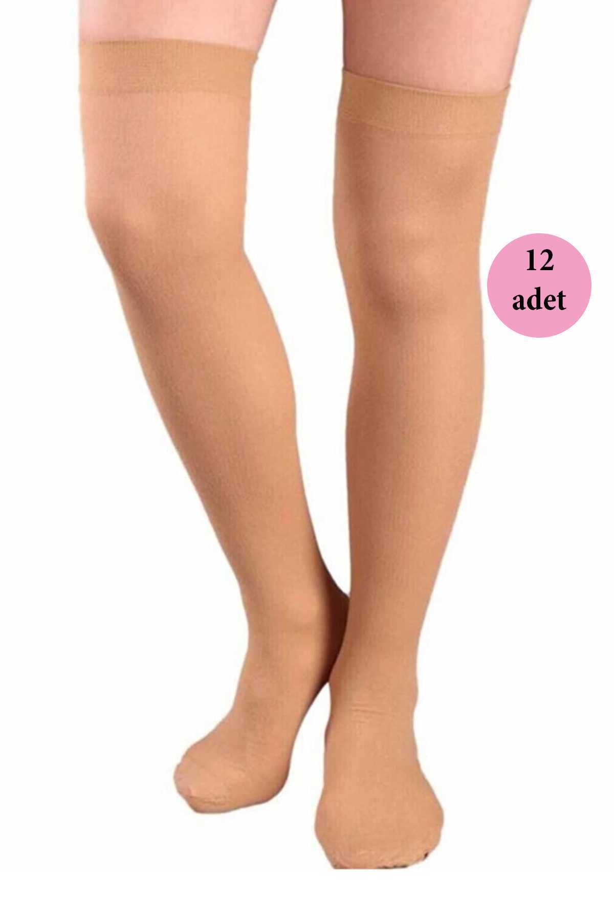 Shop58 12 Adet Mus Kaçmaz Lastikli Çorap 70 denye 38 Bronz