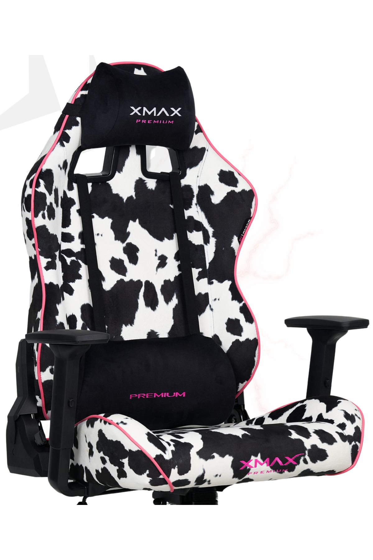XMAX / Rio Balerion Dalmaçyalı Kadife Terletmez Kumaş Oyuncu Koltuğu / 100 KG Taşır