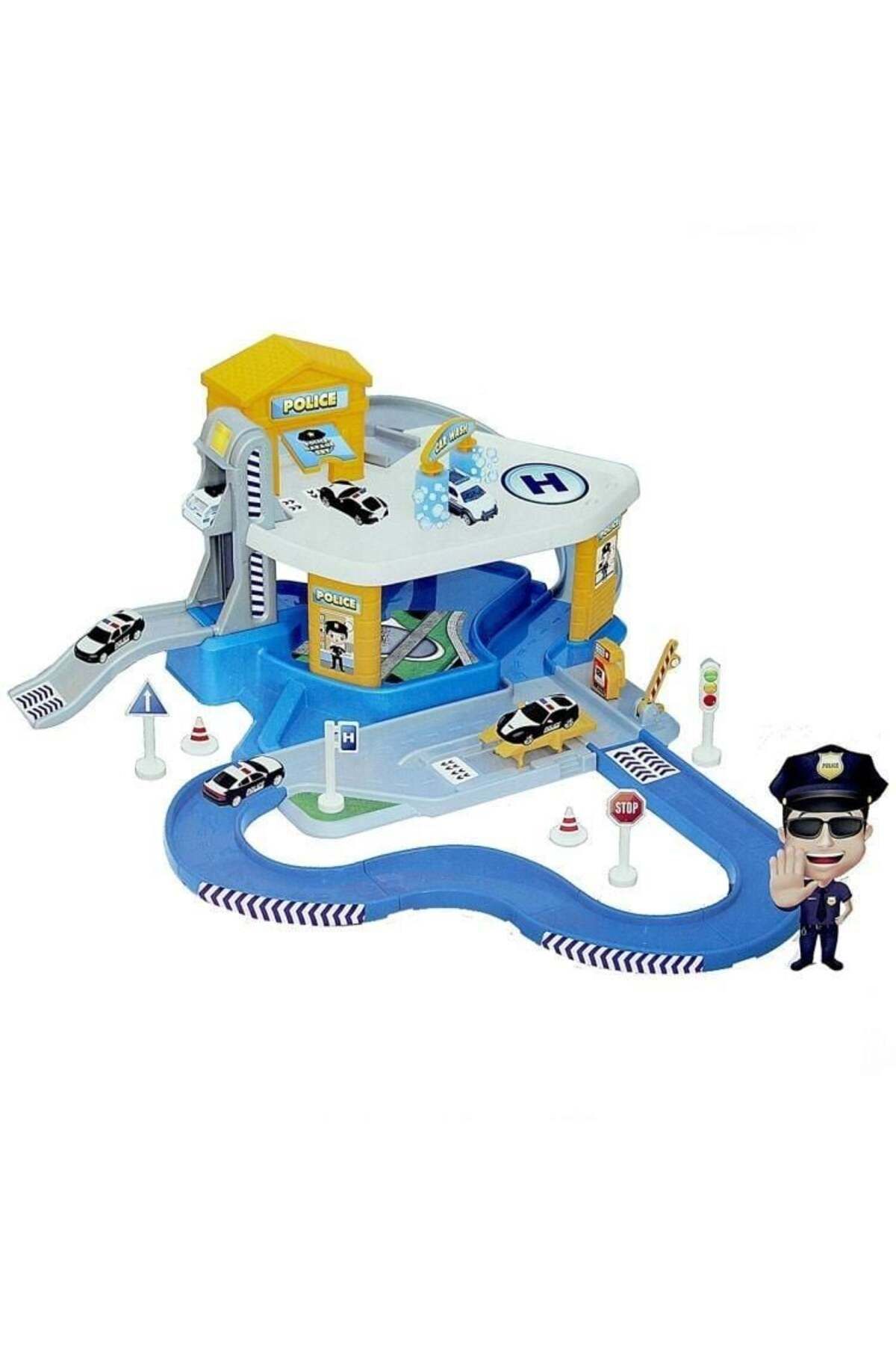 TimeStart 2 Katlı Polis Garaj Set ve Model Pist