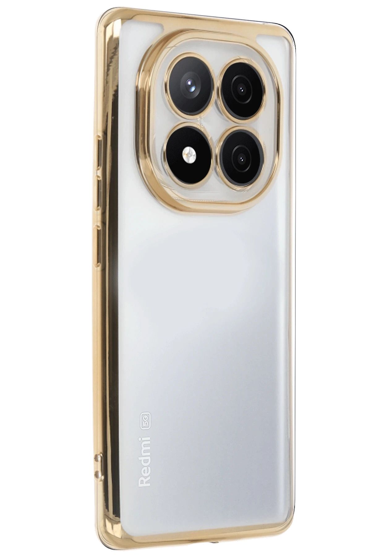 Posso Xiaomi Redmi Note 14 Pro 5G Kılıf Kamera Lens Korumalı Kenarları Silikon Arkası Şeffaf Kapak