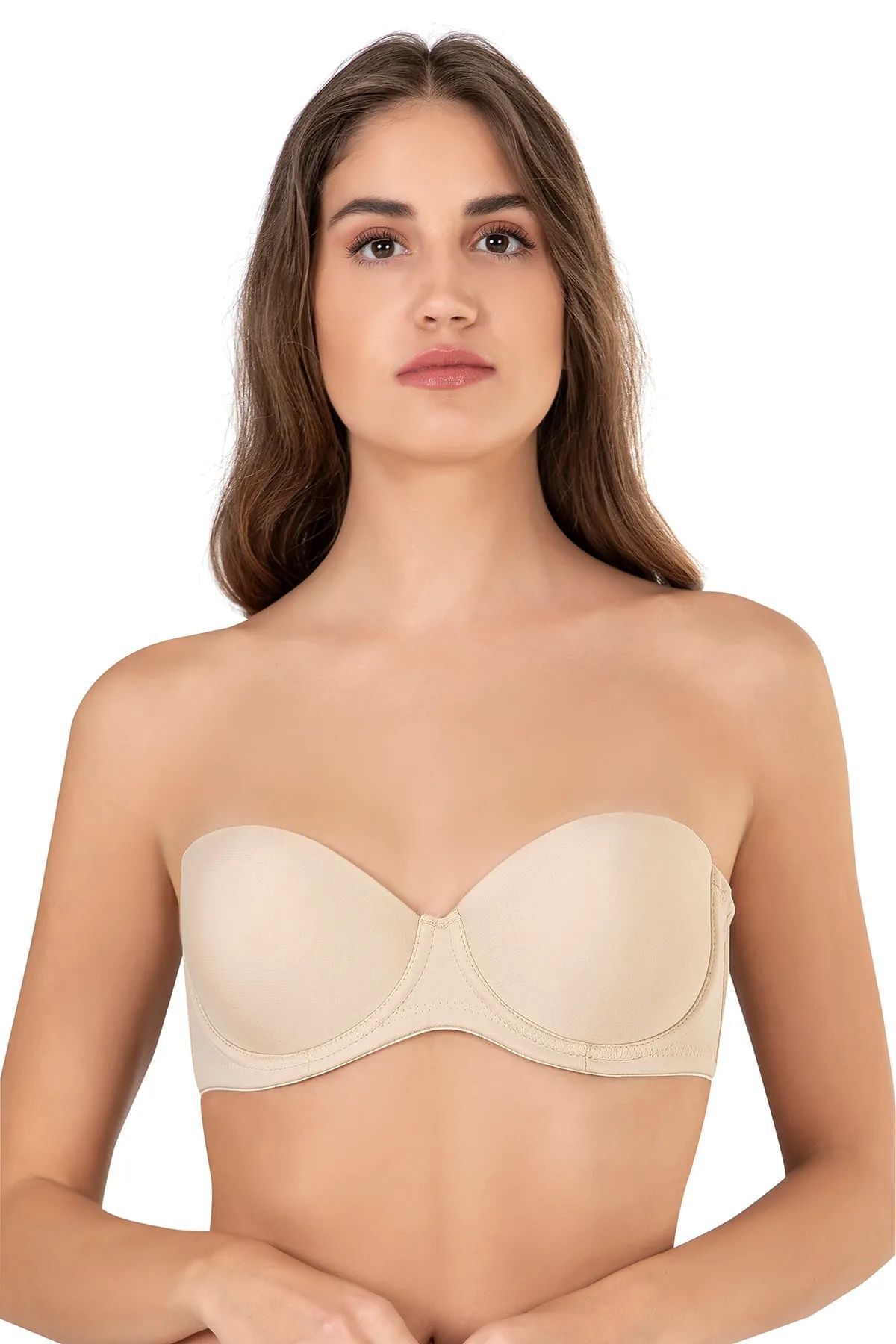 Shop58 Orkide Kadın Ten Push-up Dolgulu Straples Sütyen 2850