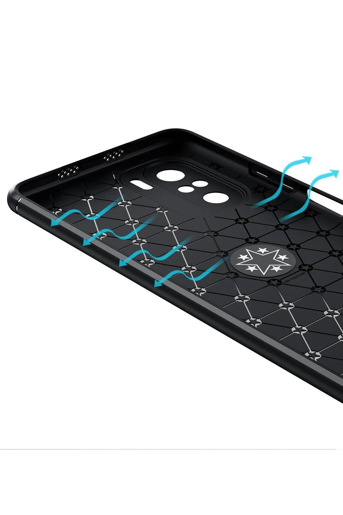 NewFace Xiaomi Poco F3 Kılıf Range Yüzüklü Silikon - Mavi NRMSA