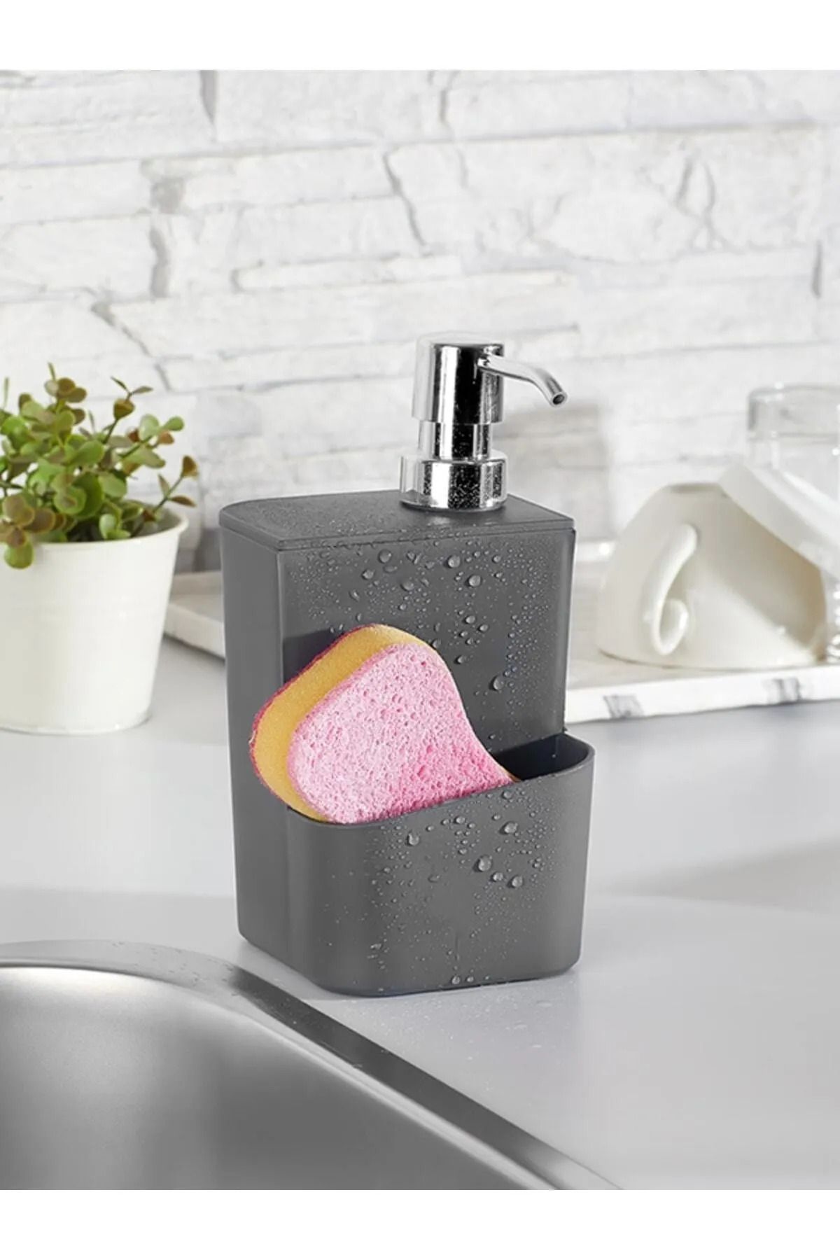 Shop58 Sünger Hazneli Smart Sıvı Sabunluk & Deterjanlık Hediye Çantam-LV-294