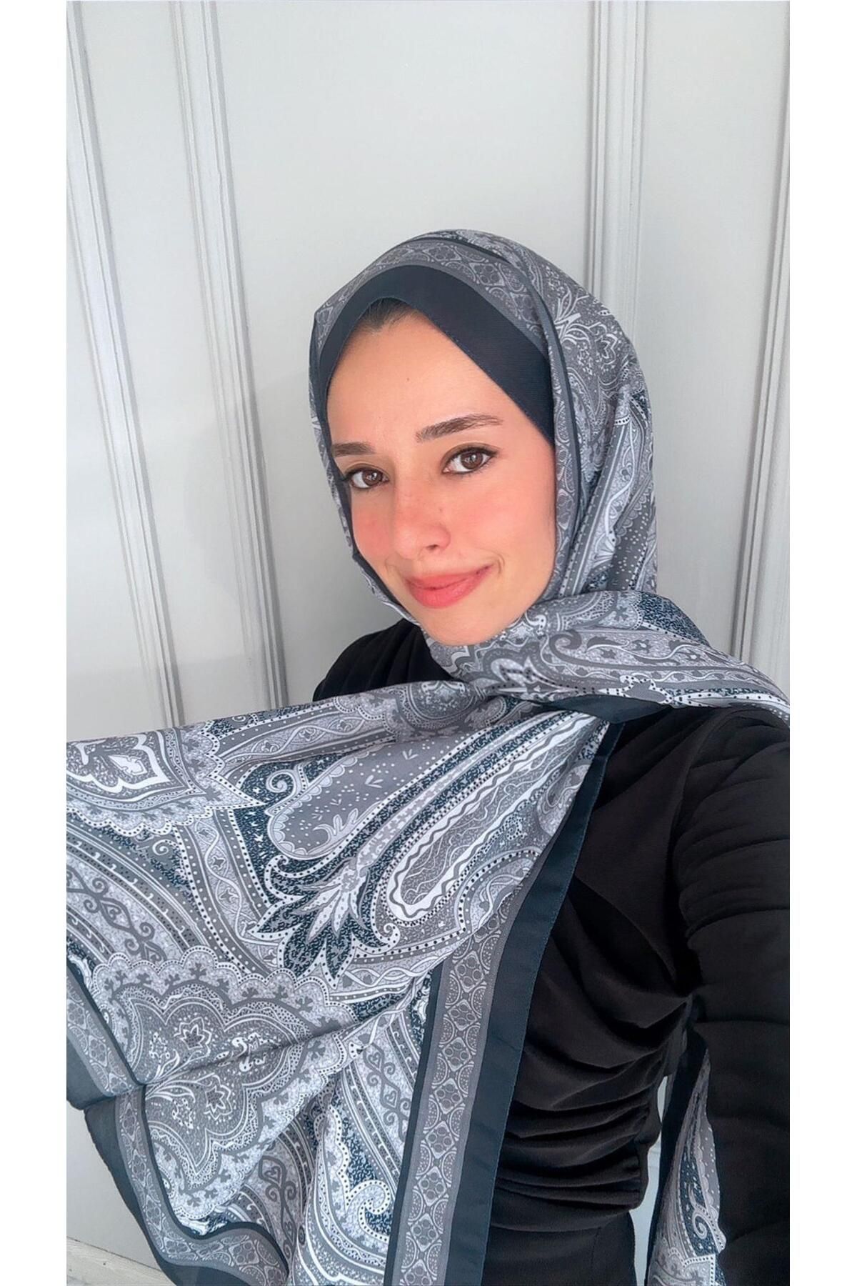 modayışığı Etro Desen Lacivert Şal