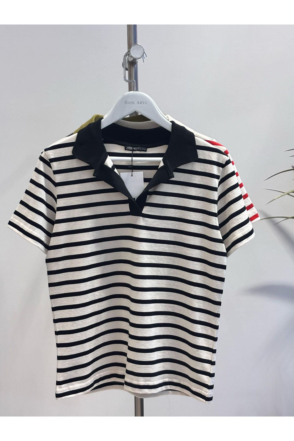 LookEss Kadın ZR Çizgili T-shirt