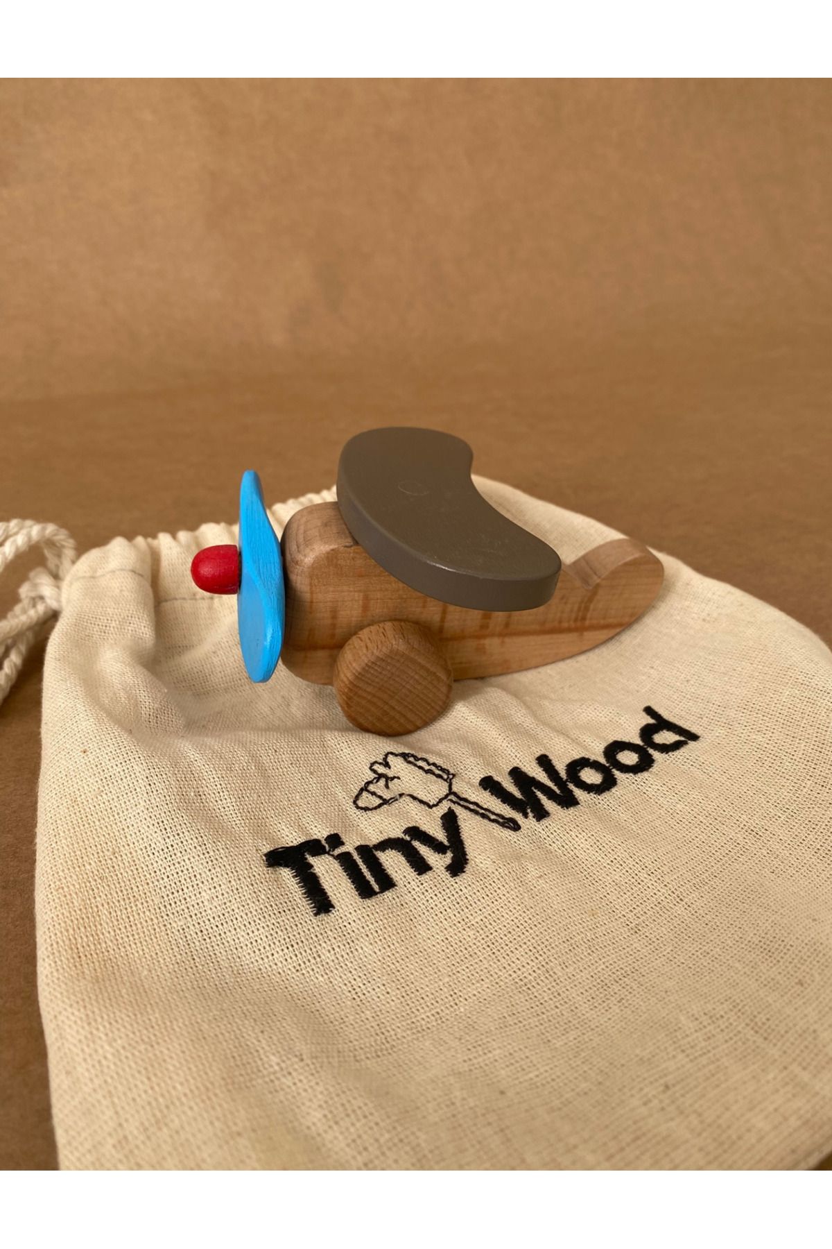 tiny wood Ahşap Oyuncak Mini Uçak Eğitsel Oyuncak