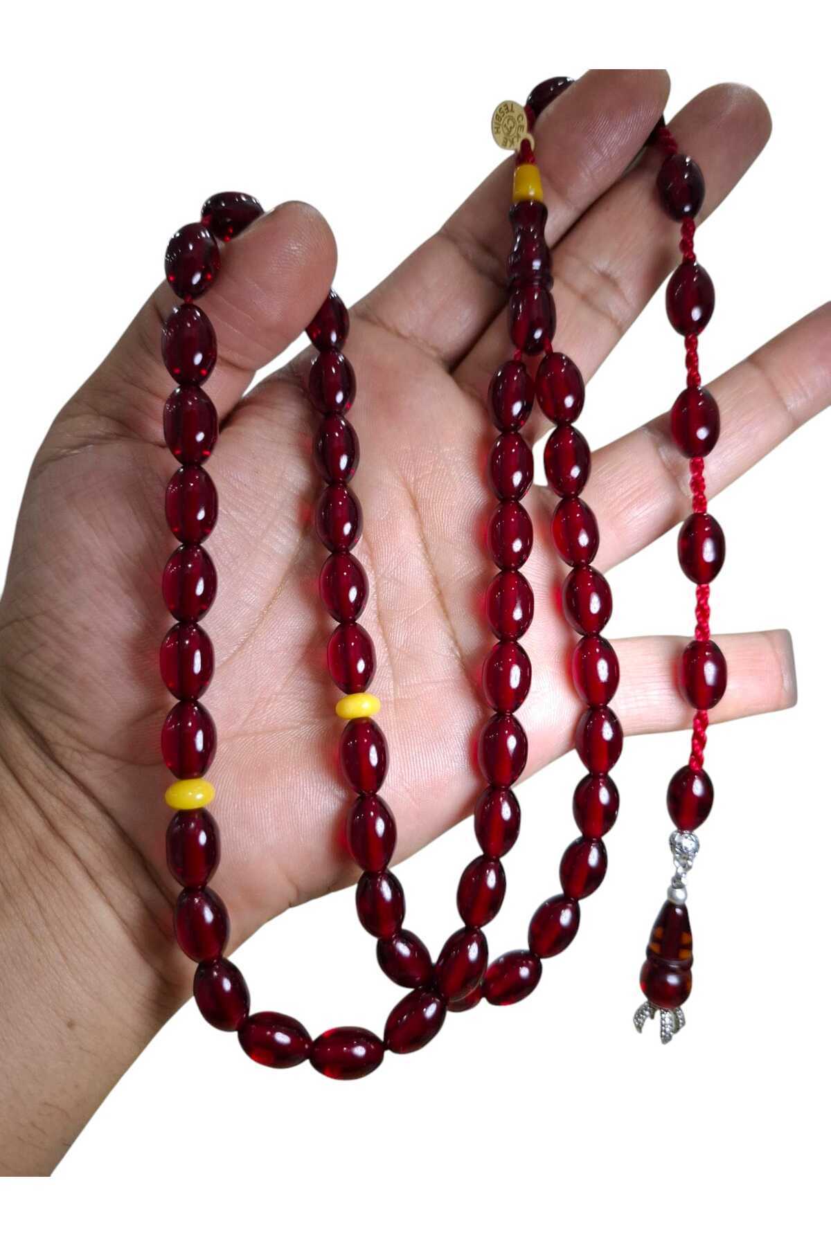 Cekke Tesbih-Fire Amber 11*13 mm 45 Habbe Cekke Rosary Rosary with Imazal Daily Rosary 2