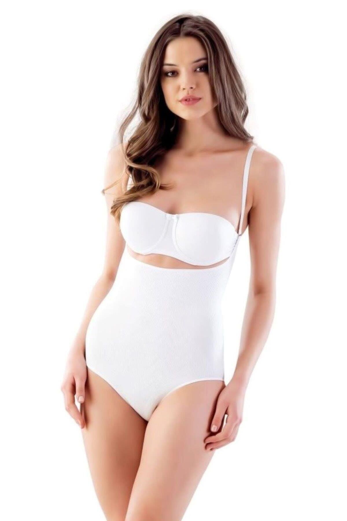 Beruflic BEYAZ MI Angel 2811 Göğsü Açık Slip Boy Lazer Korse
