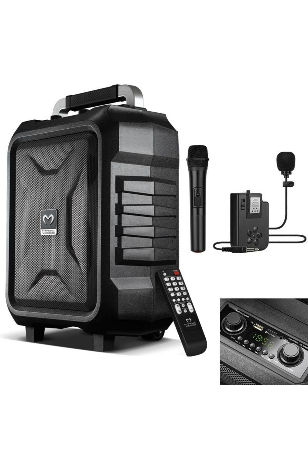 Emperium VHF EL+YAKA MİKROFONLU USB*SD*BT/TAŞINABİLİR SEYYAR ANFİ 300W (5122)