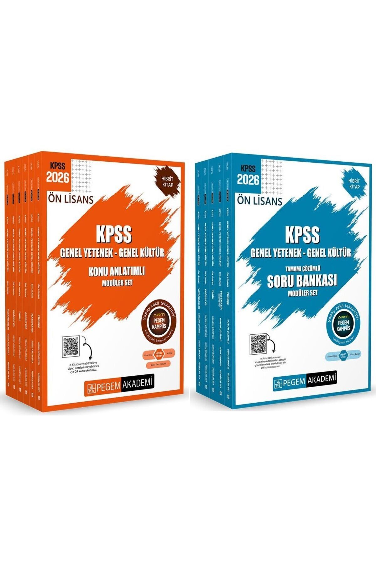 Pegem Akademi Yayıncılık Pegem 2026 KPSS Ön Lisans Konu + Soru Bankası Modüler 2 li Set Pegem Akademi Yayınları