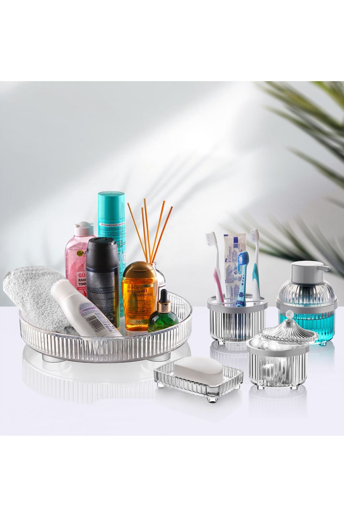 Shop58 5 Parça Banyo Seti Beyaz