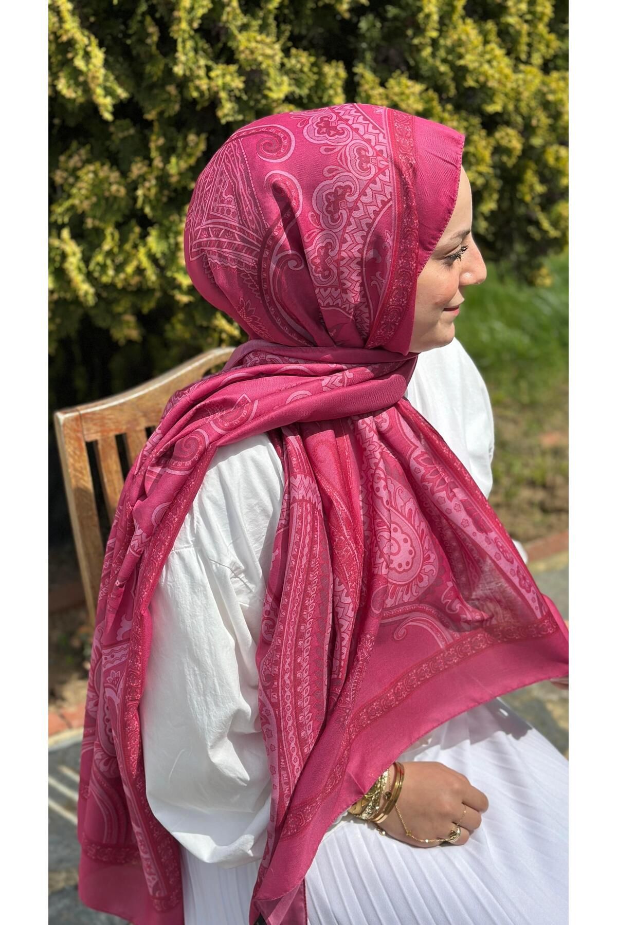 modayışığı Sera Soft Pamuk Pembe Şal