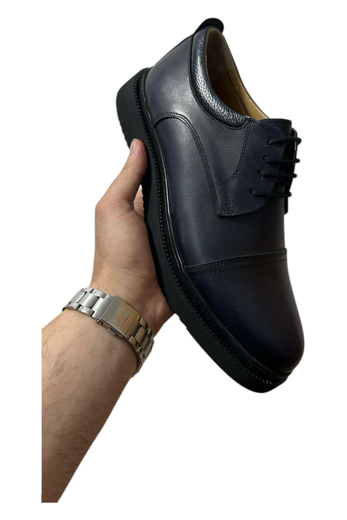 Greyybull Shoes lacivert deri klasik erkek ayakkabı