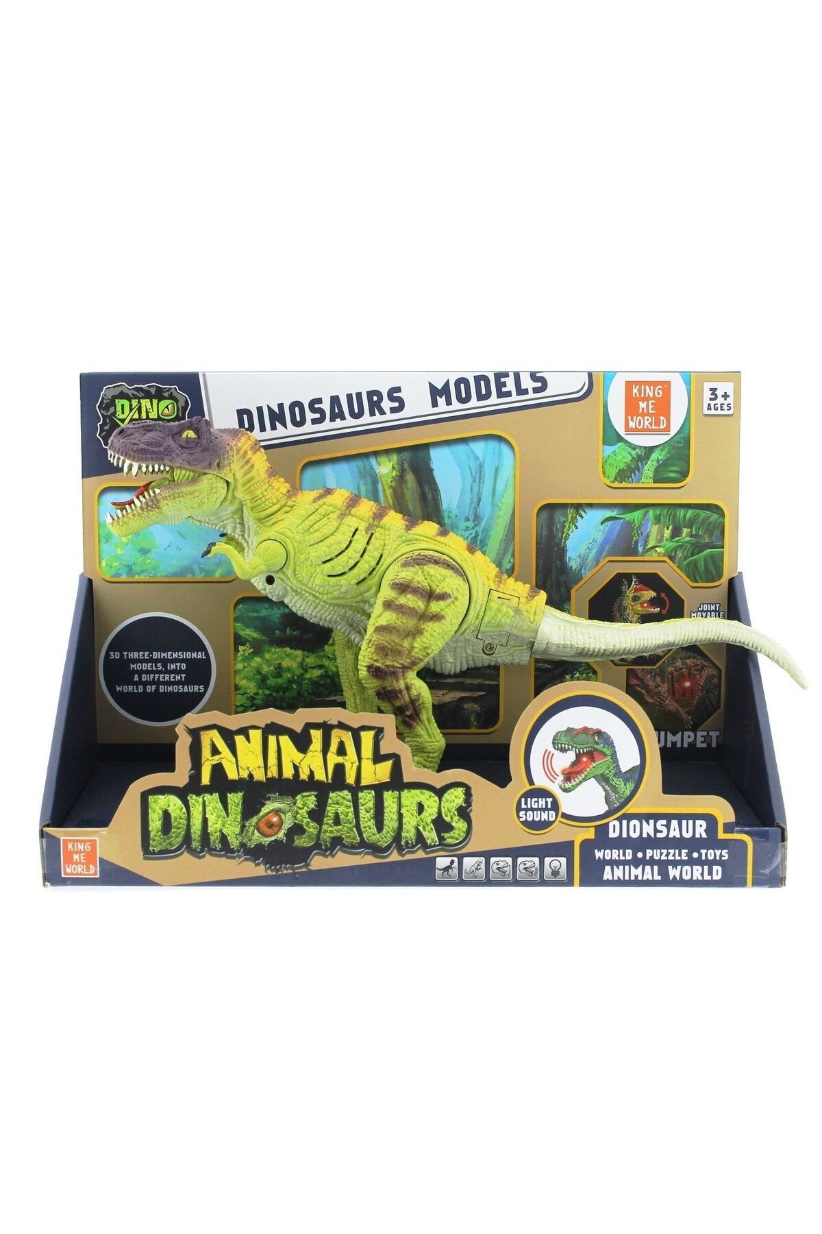 TimeStart Sesli ve Işıklı Dinozor T-Rex 34 cm