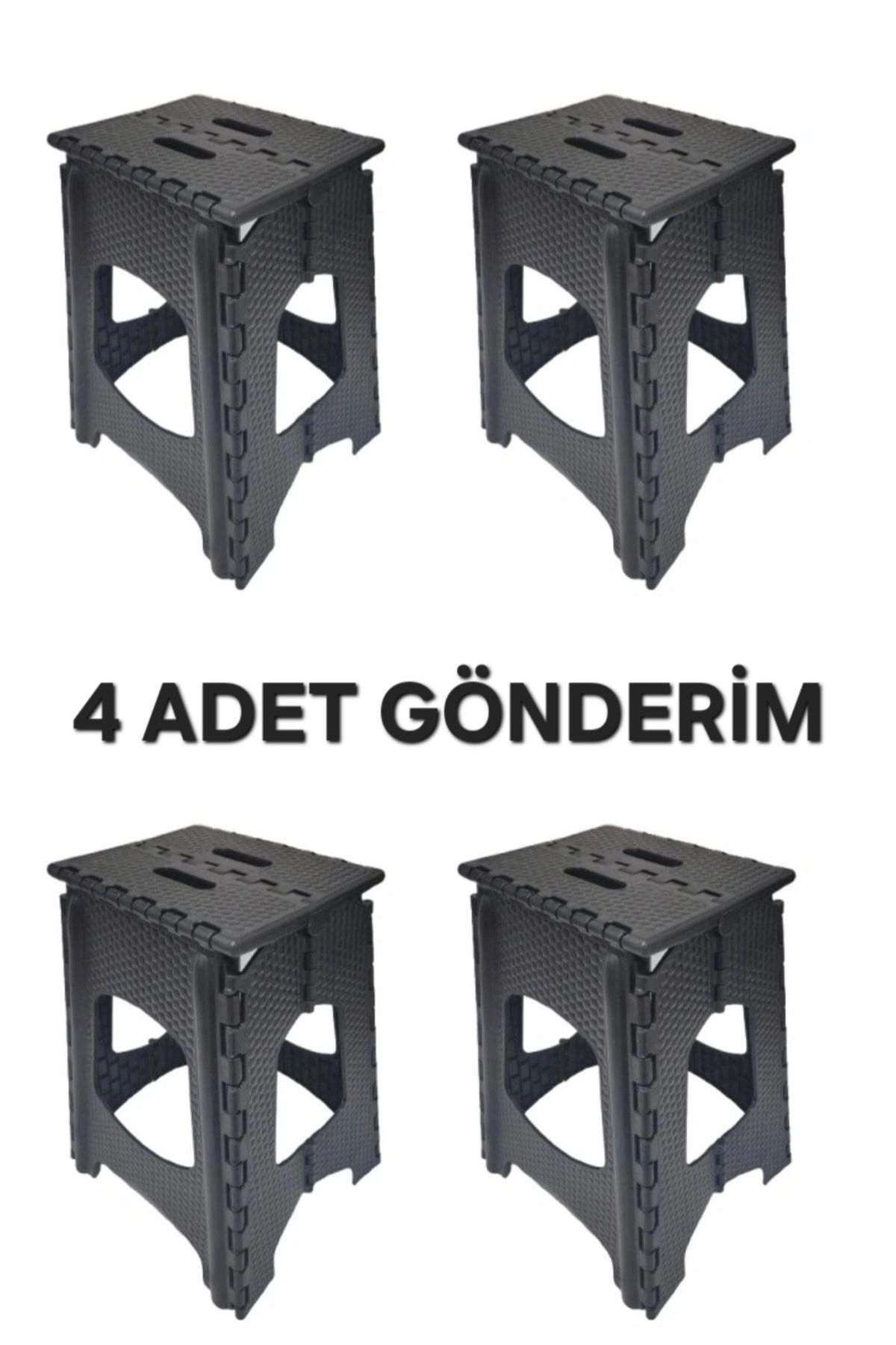 aradıgın 4 Adet Katlanır Siyah Sert Plastik Sağlam Dayanıklı Malzeme